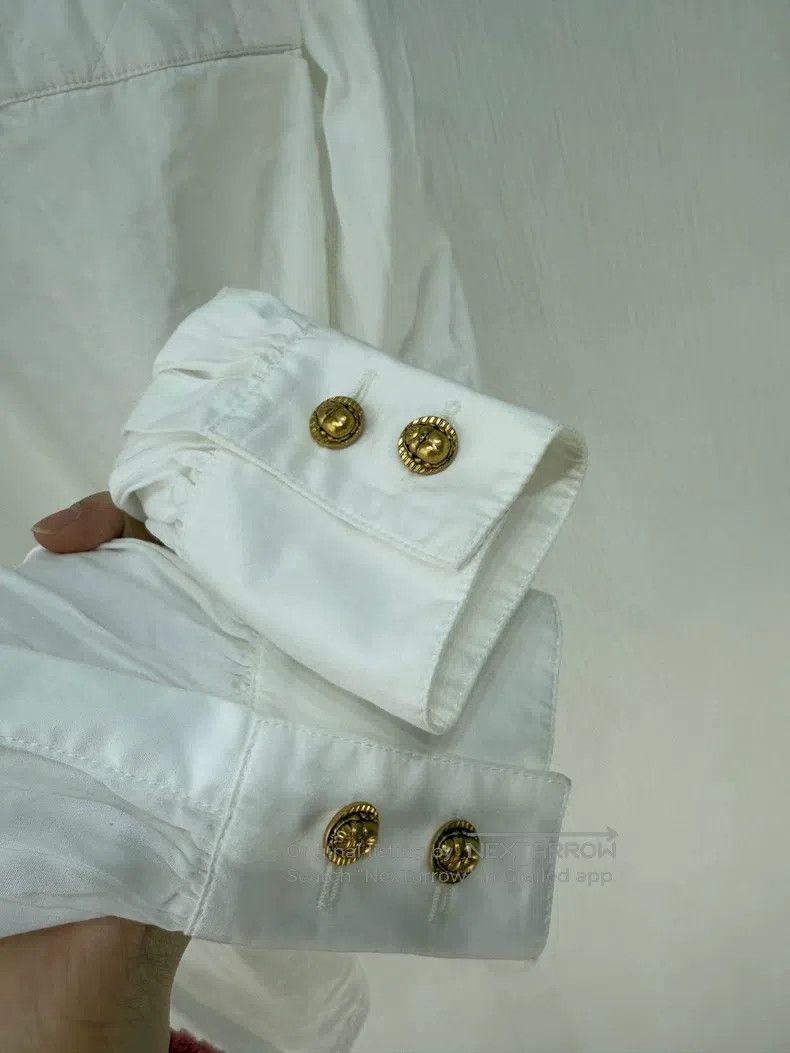 Chanel Chanel Pineapple-patterned gold-buttoned shirt Size XXS / US 00 / IT 34 - 7 Thumbnail