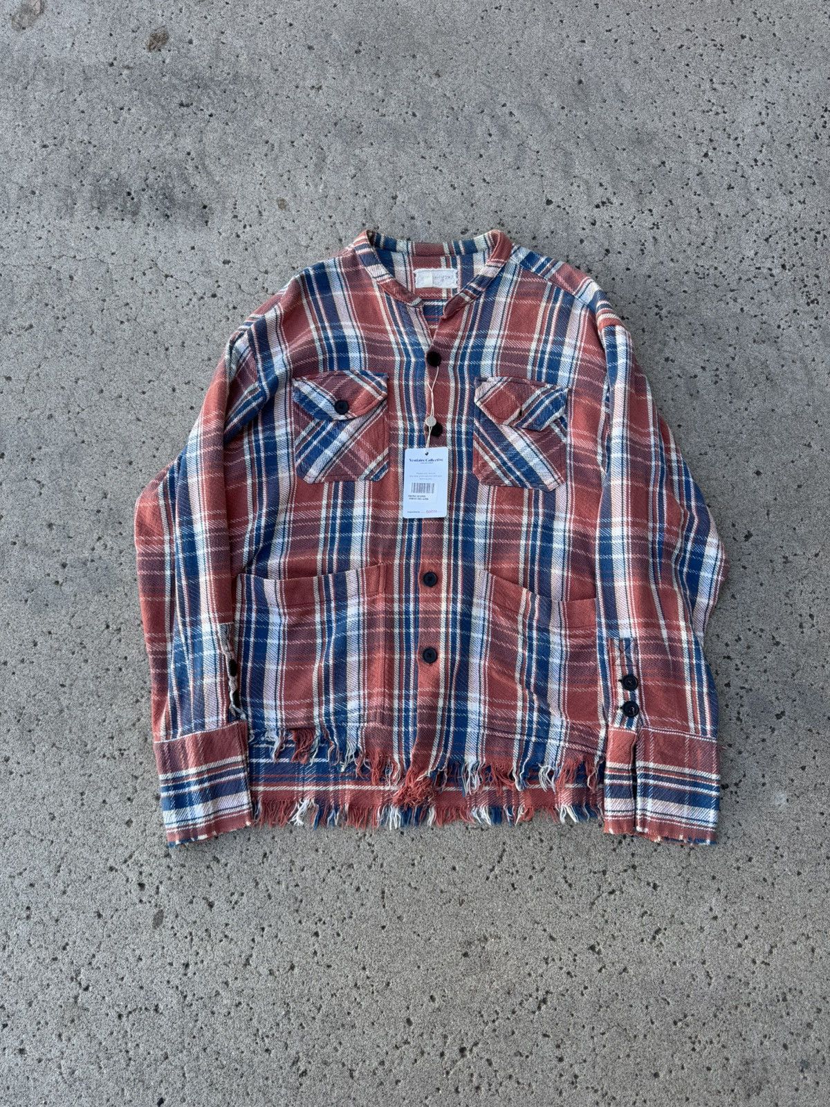 Greg Lauren Greg Lauren Red Plaid Boxy Studio Shirt Size US XL / EU 56 / 4 - 1 Thumbnail