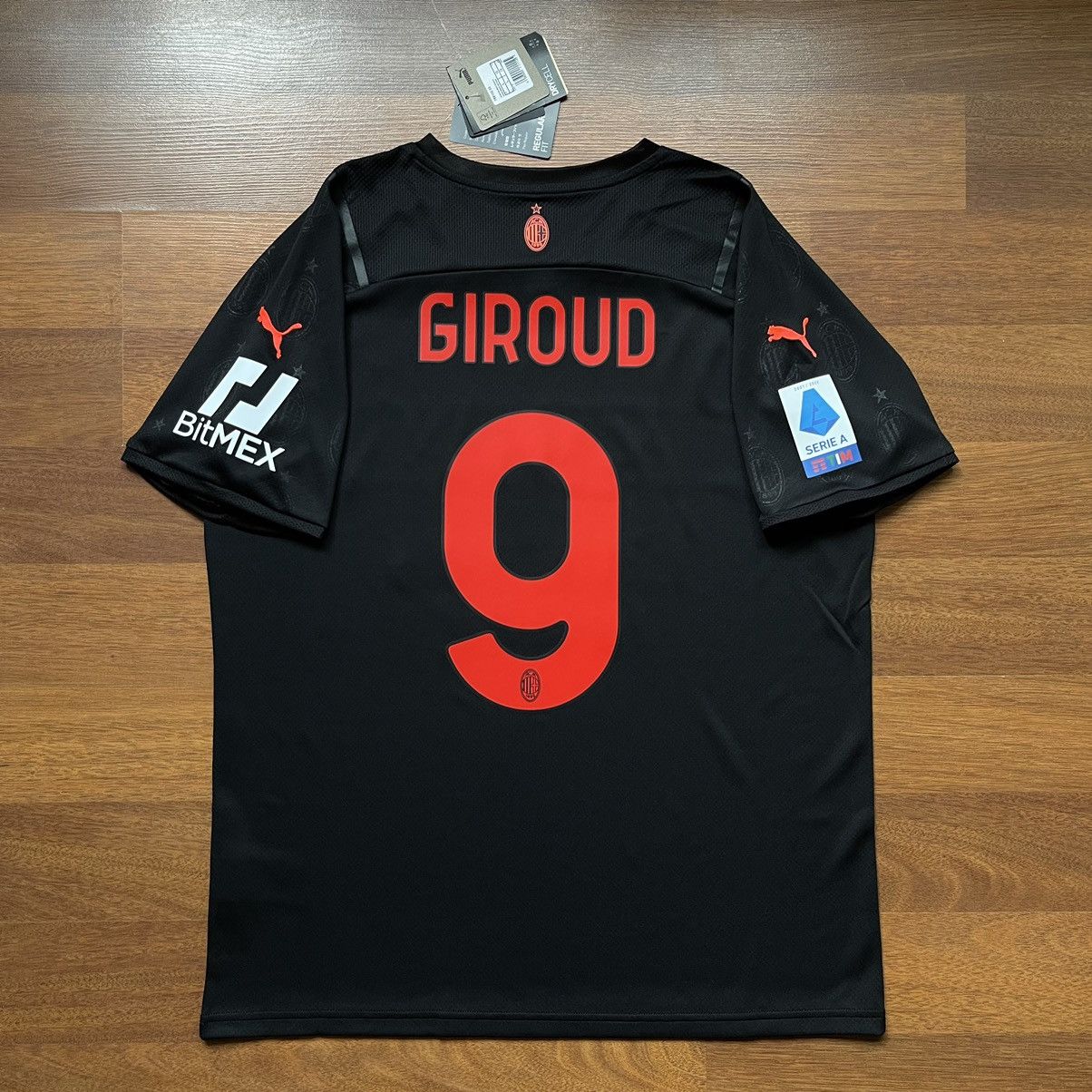 Puma × Vintage NWT AC MILAN PUMA 2021/2022 FOOTBALL THIRD JERSEY #9 GIROUD Size US L / EU 52-54 / 3 - 6 Thumbnail