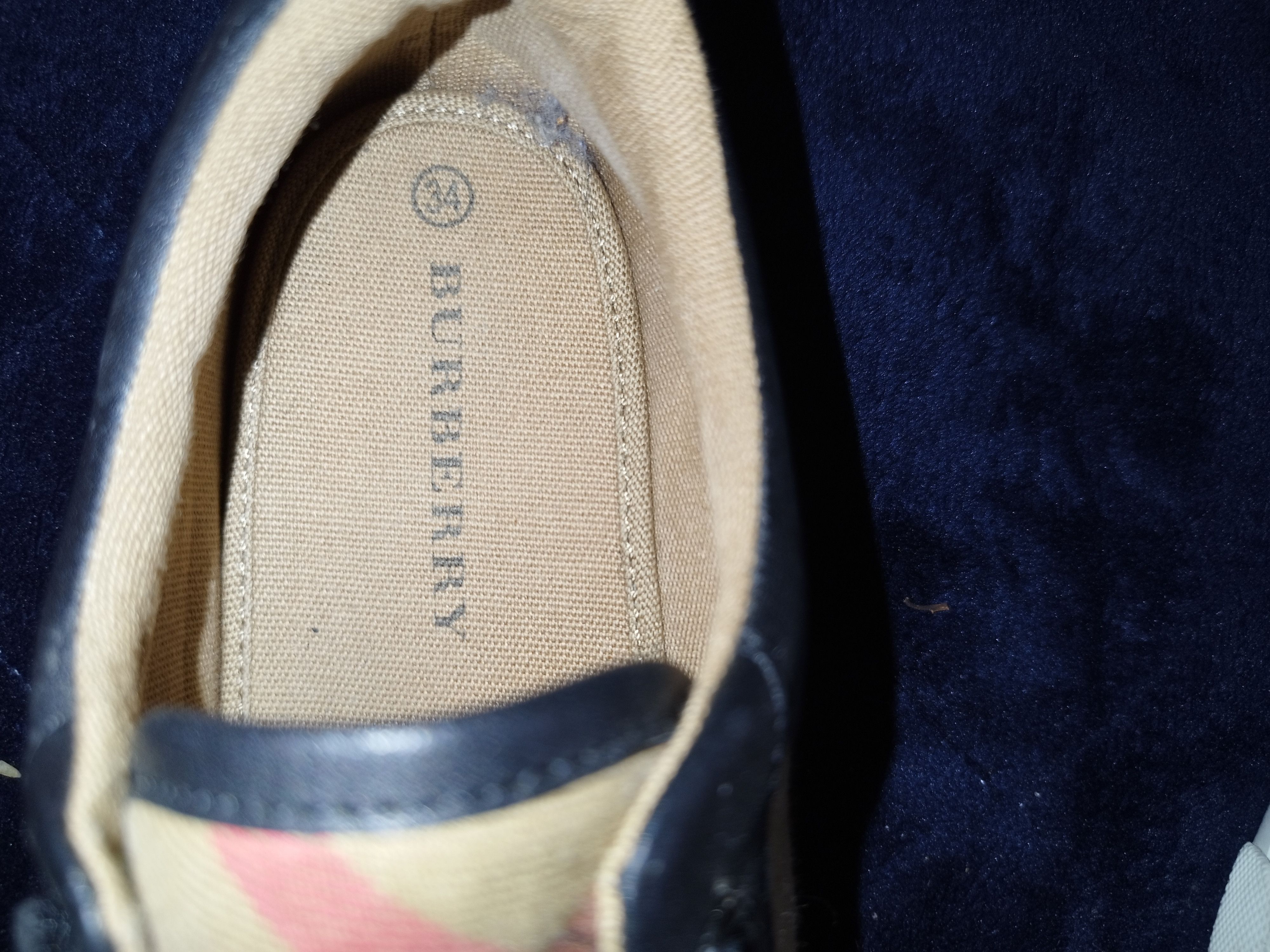 KIDS SIZE BURBERRY NOVA CHECK LOW TOP SNEAKERS