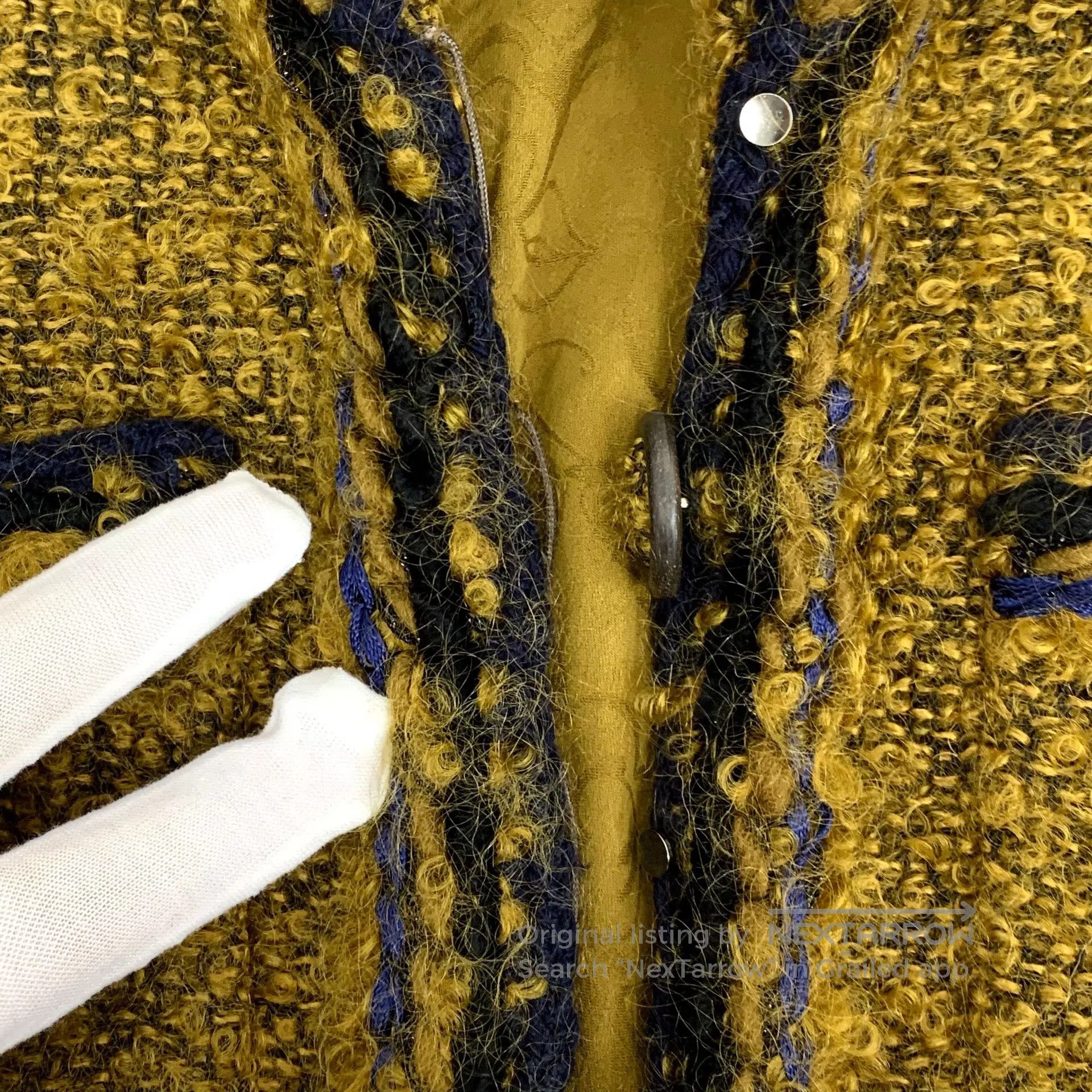 Chanel Chanel Dark Brown Mohair Lapel Single-Breasted Long Sleeve Size XS / US 0-2 / IT 36-38 - 9 Thumbnail