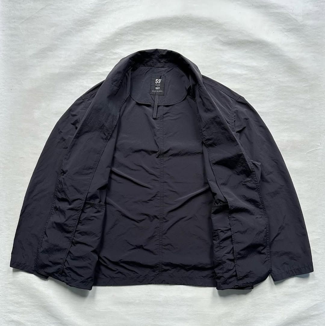 Japanese Brand SIEG x 59LINE Nylon Ripstop String Overfit Jacket Black Size US L / EU 52-54 / 3 - 2 Thumbnail