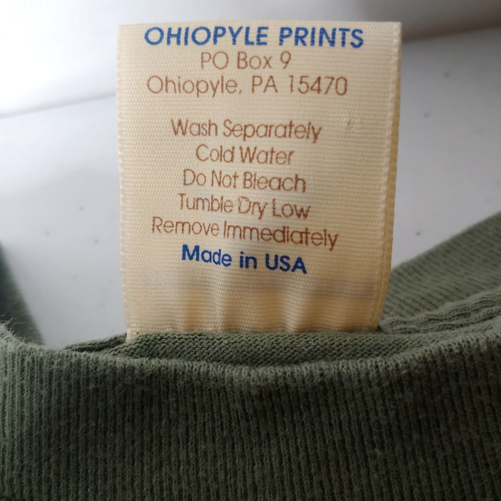 Vintage VINTAGE Ohiopyle Shirt Medium Army Green Bald Eagle Nature Conservation T-Shirt Men Graphic Print 100% Cotton Size US M / EU 48-50 / 2 - 5 Thumbnail