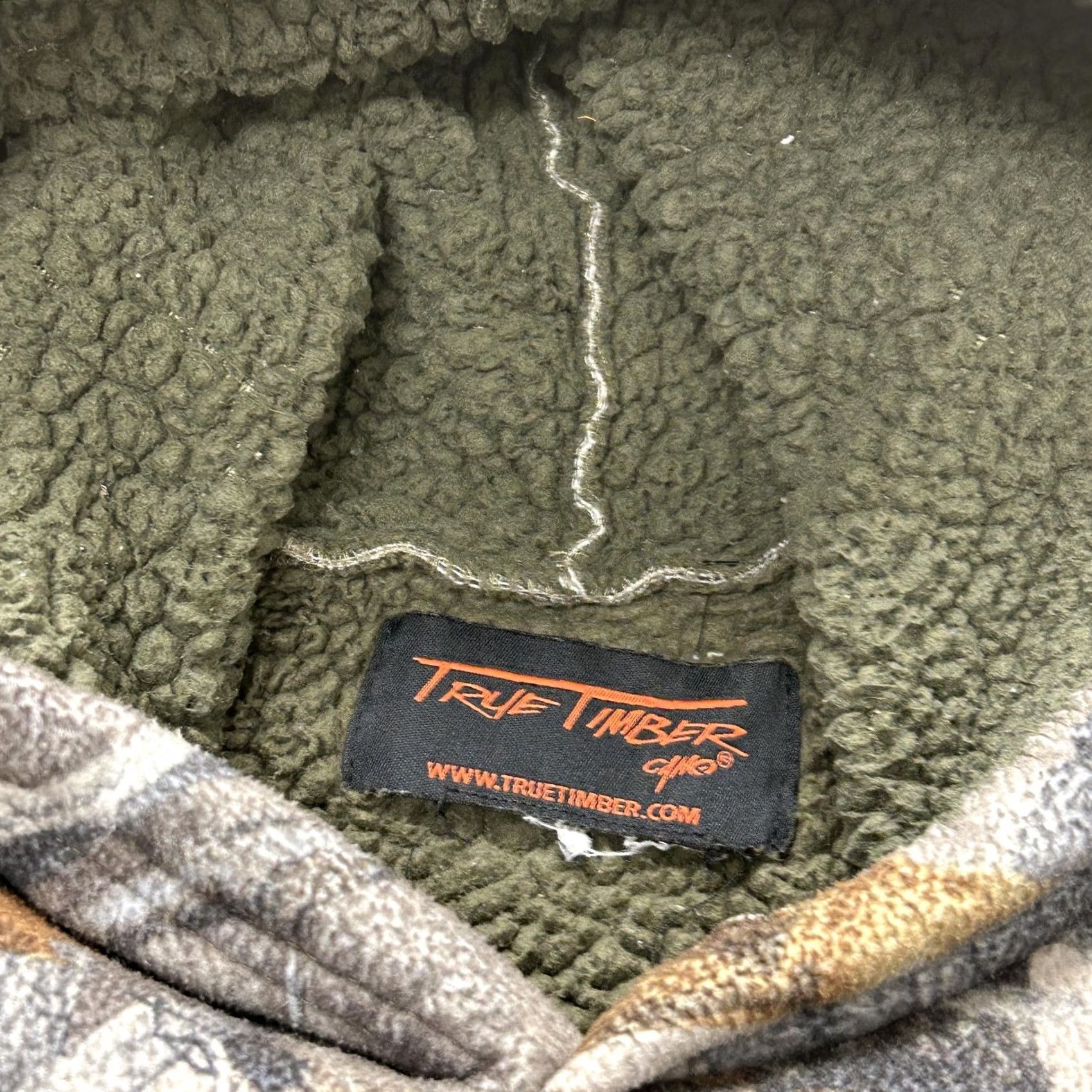 Vintage TrueTimber Hoodie Mens L Gray Camo Fleece Pullover Sherpa Hunting Sweatshirt Size US L / EU 52-54 / 3 - 4 Thumbnail