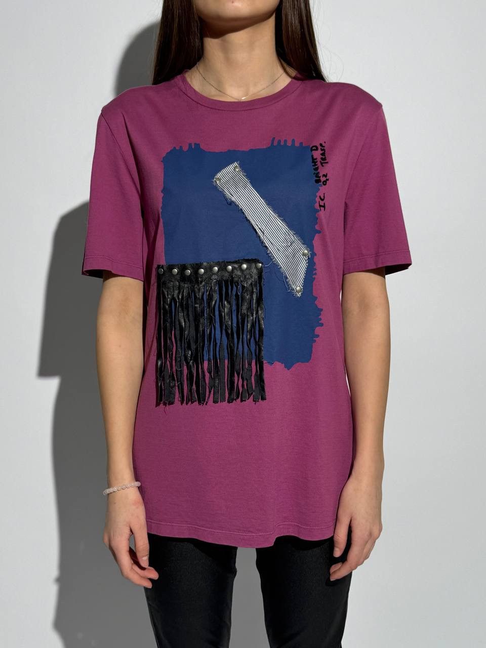 Maison Margiela Maison Martin Margiela Purple Artisanal Art Tee Size US M / EU 48-50 / 2 - 7 Thumbnail