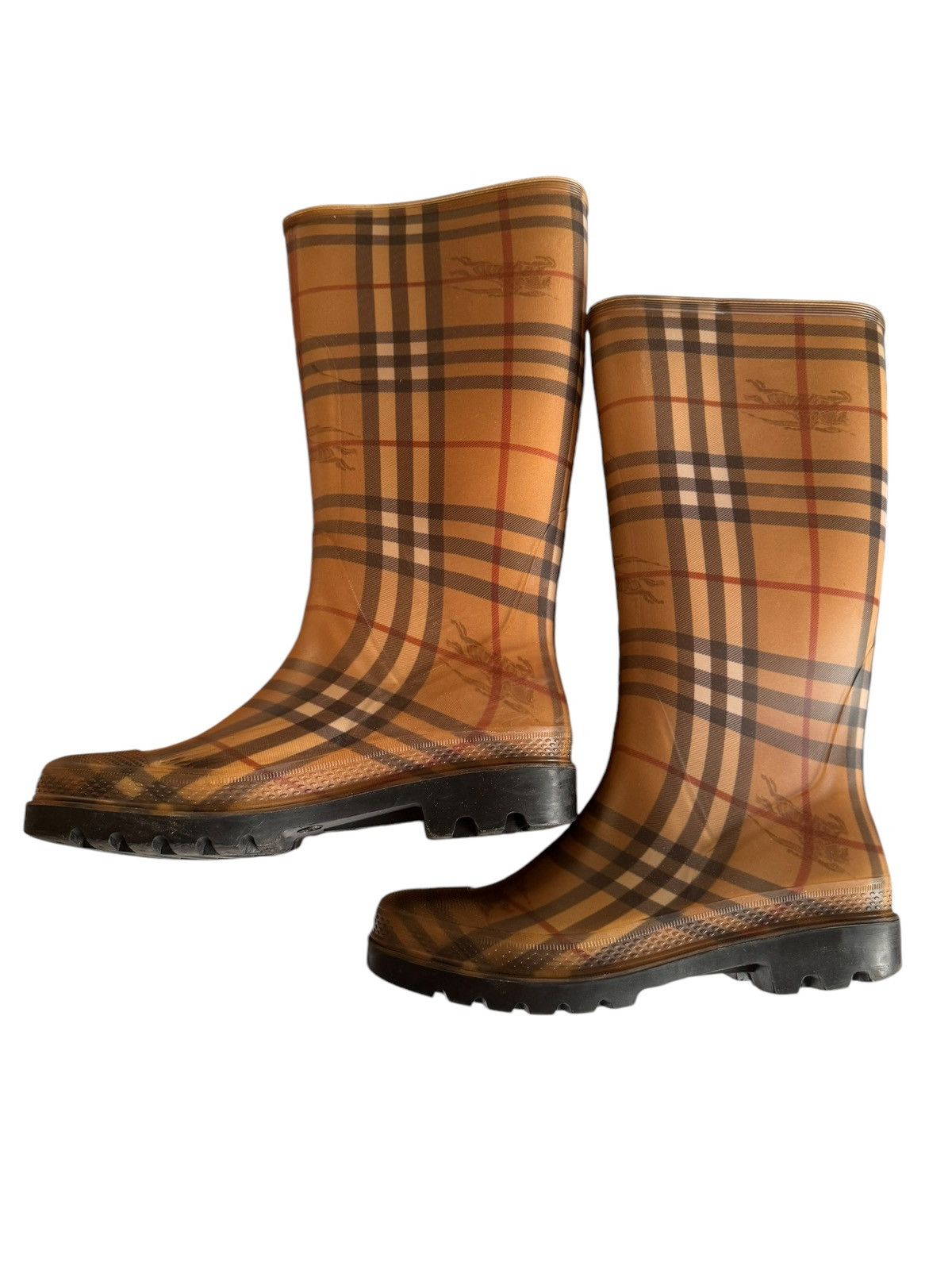 Burberry Nova Check Rain Boots Size US 6 / IT 36 - 2 Thumbnail