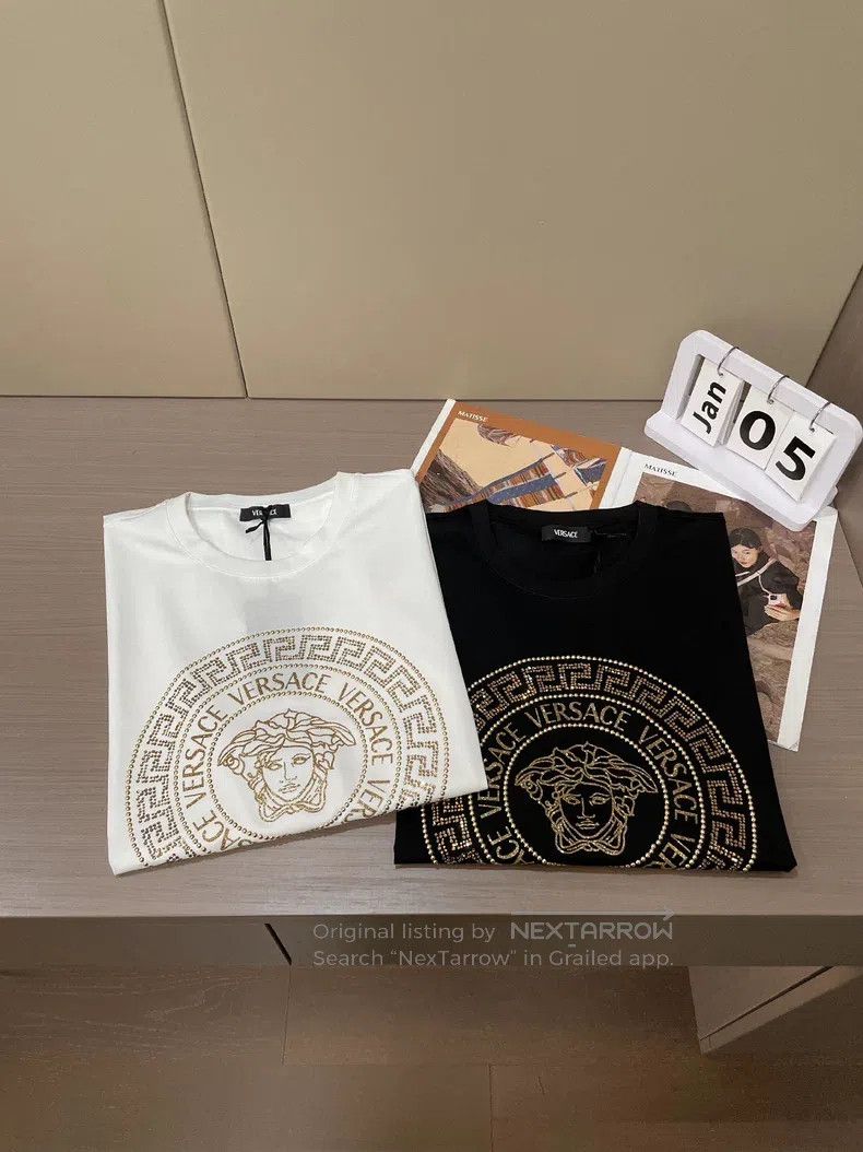 Versace Versace Swarovski crystal diamond set T-shirt Size US L / EU 52-54 / 3 - 9 Thumbnail