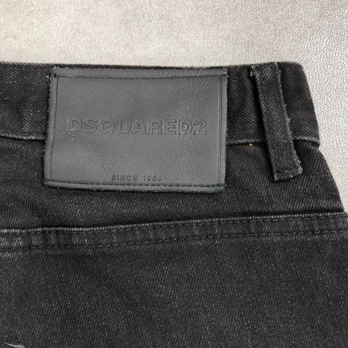 Dsquared2 × If Six Was Nine 🇮🇹Dsquared2 Distressed Button Fly Crazy Black Wash Jeans Y2K Size US 32 / EU 48 - 13 Thumbnail