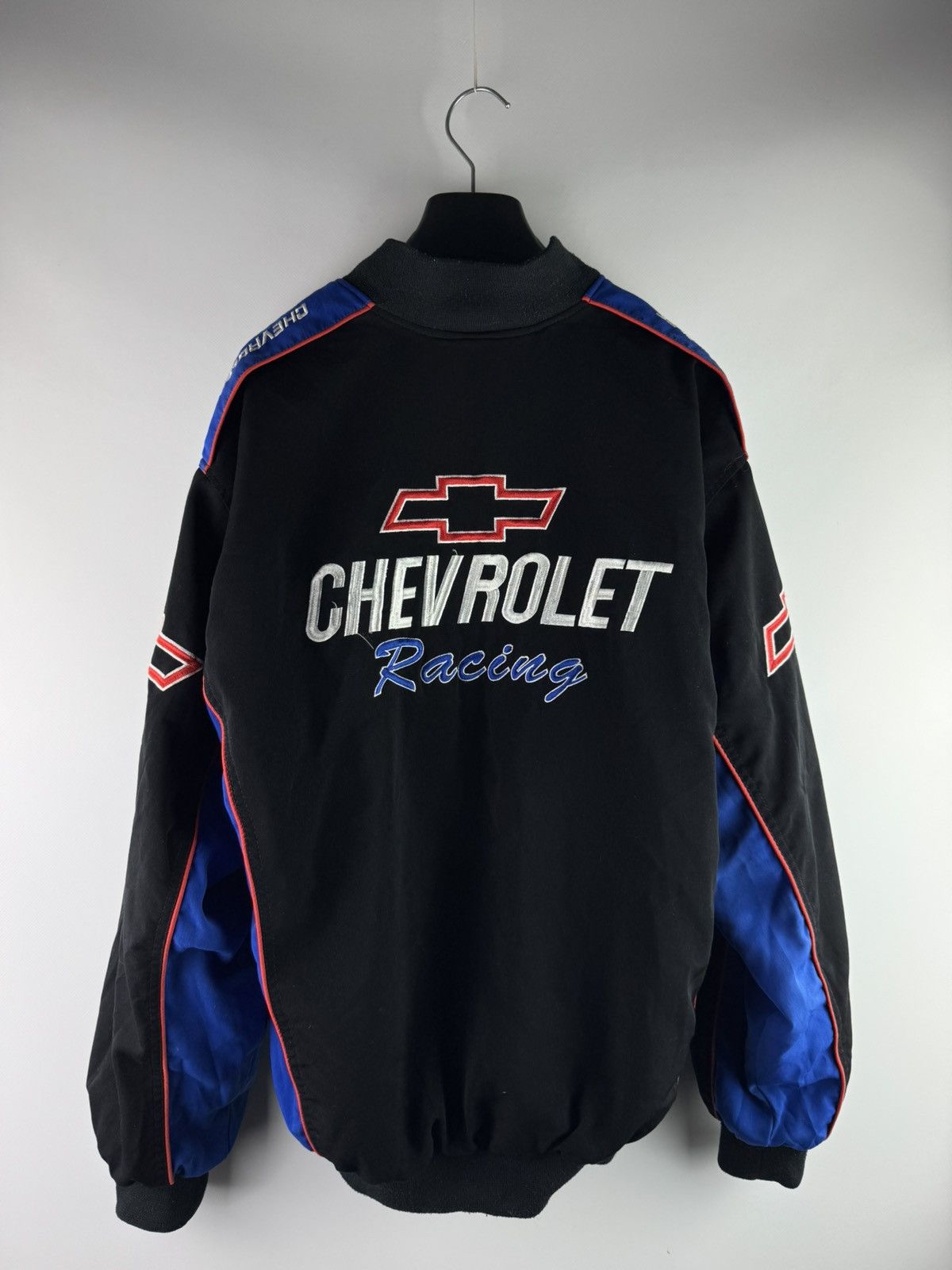 Chevrolet Vintage 90s Chevrolet Racing Bomber Zipper Jacket NASCAR Size US L / EU 52-54 / 3 - 3 Thumbnail