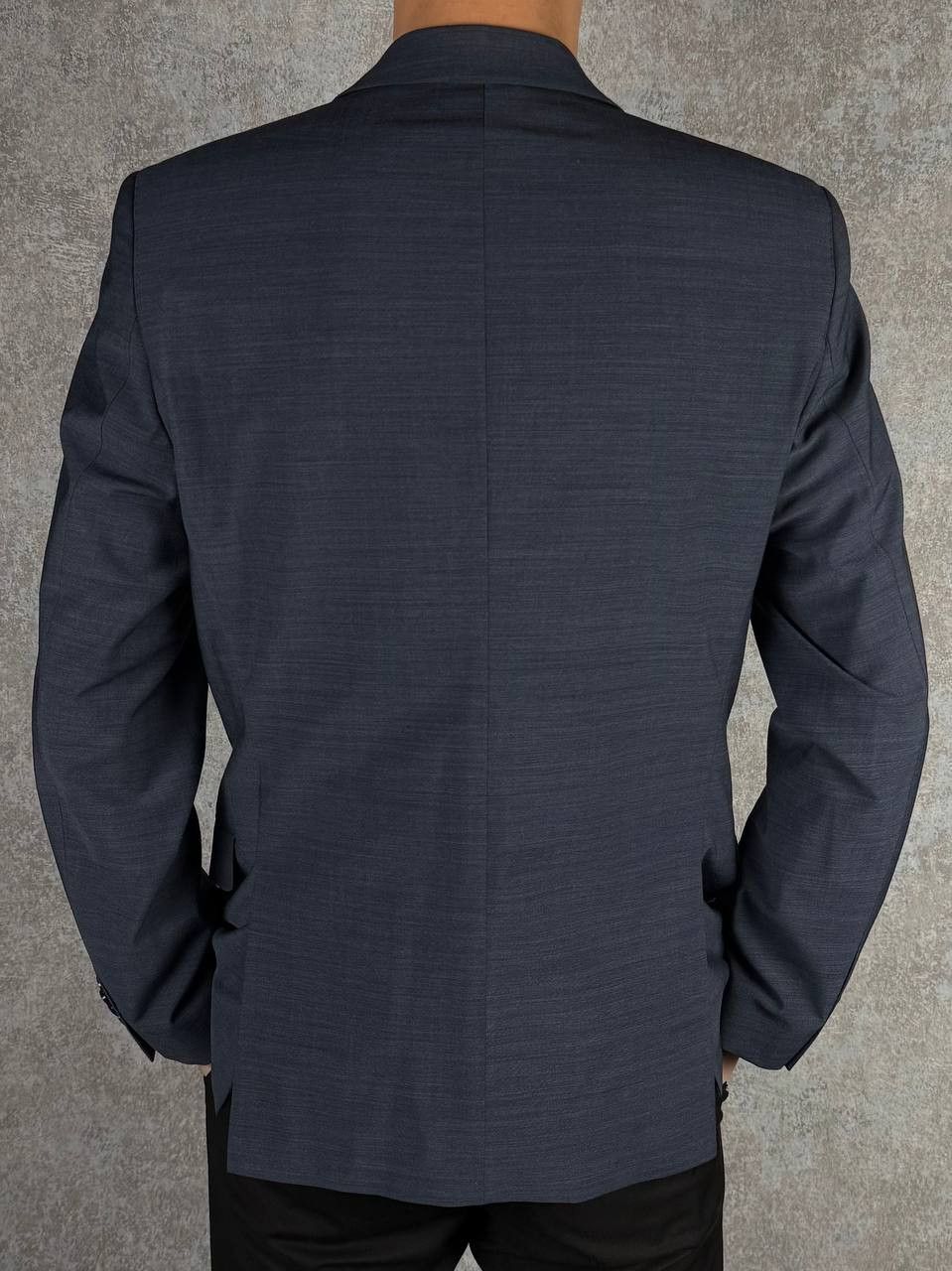 Karl Lagerfeld Karl Lagerfeld Blue Textured Blazer Size 46R - 3 Thumbnail