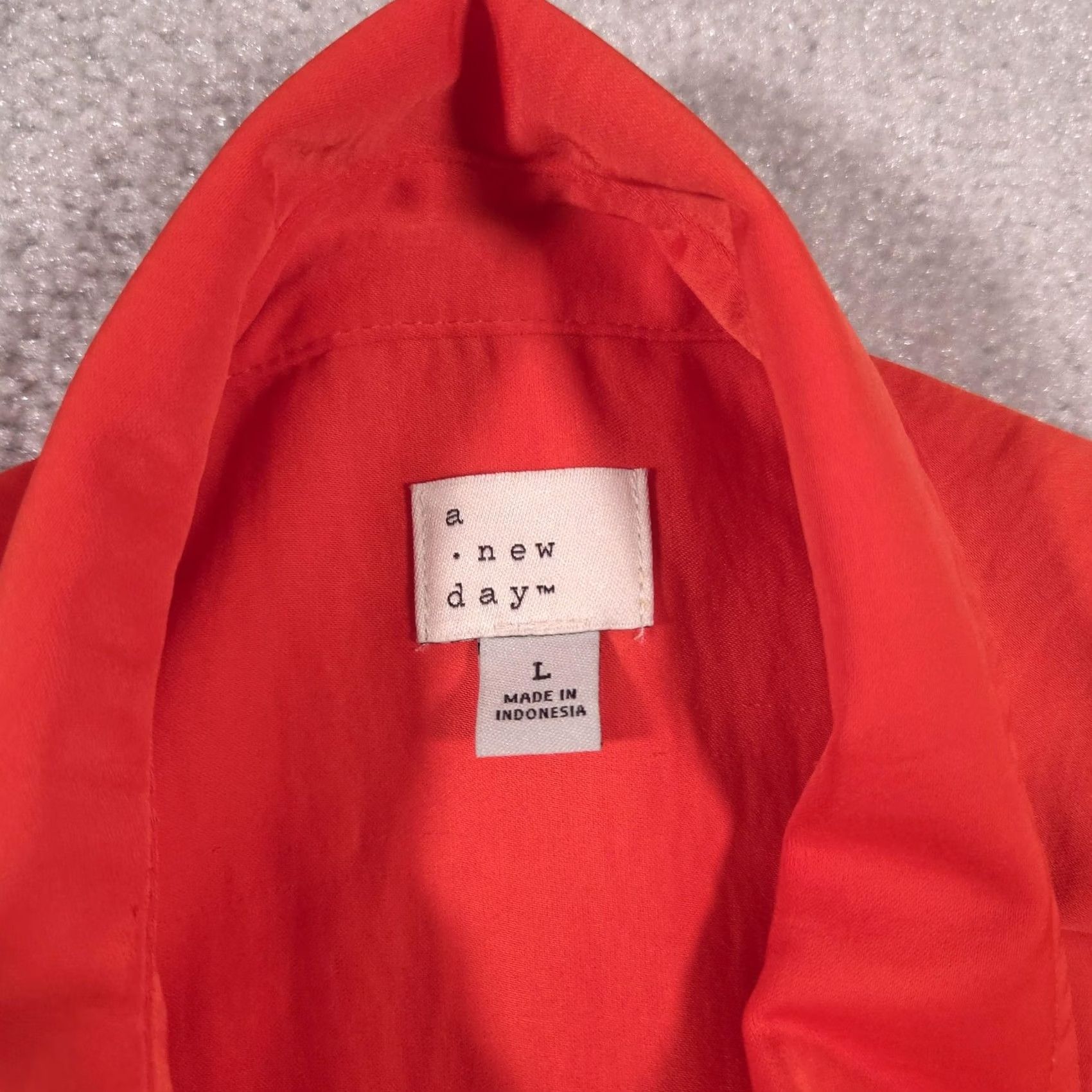 Vintage A New Day Shirt Womens L Orange Long Sleeve Button Front Blouse Pockets Size L / US 10 / IT 46 - 7 Thumbnail
