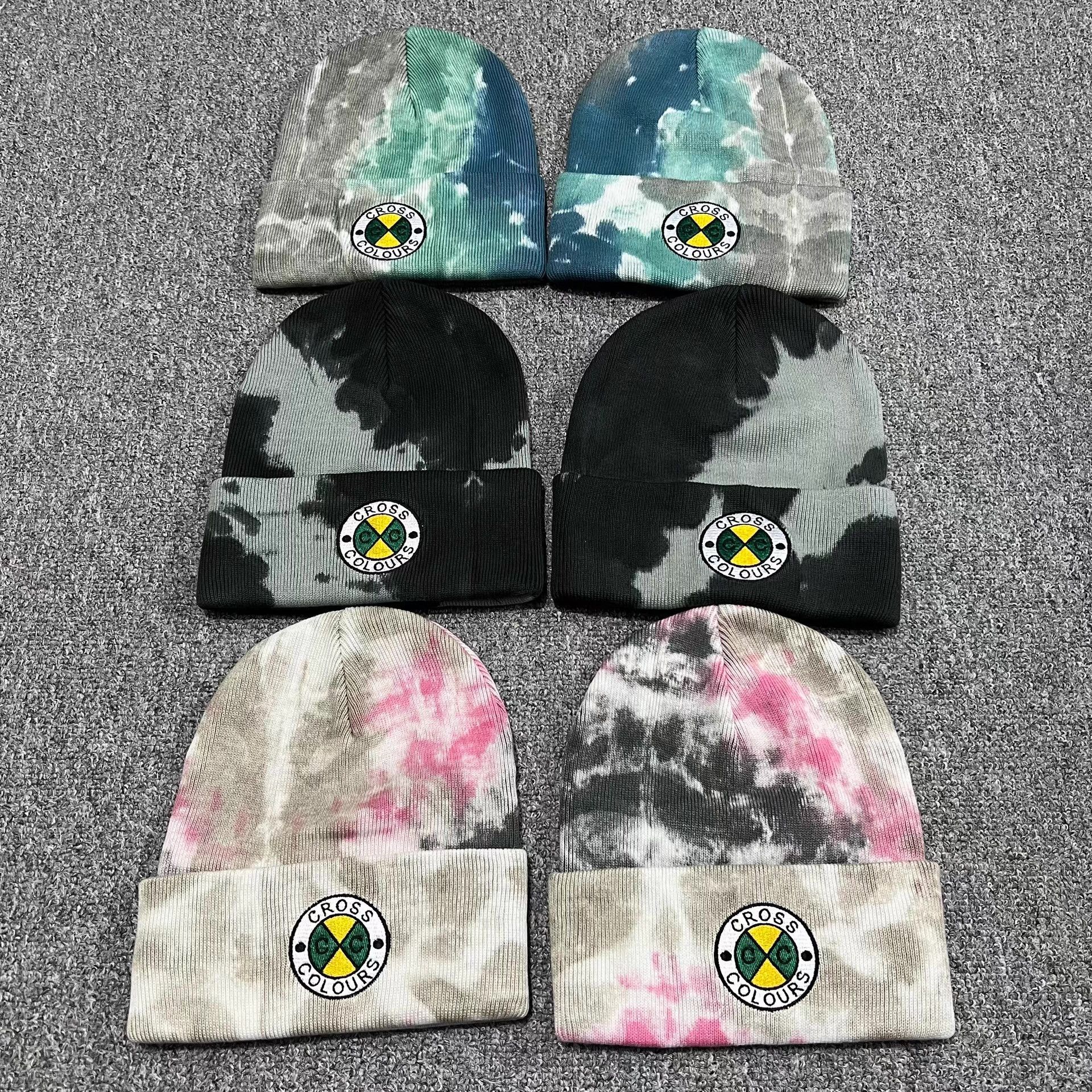 Cross Colours Cross Colours Embroidered Tie-Dye Knit Beanie Q7 Size ONE SIZE - 1 Thumbnail