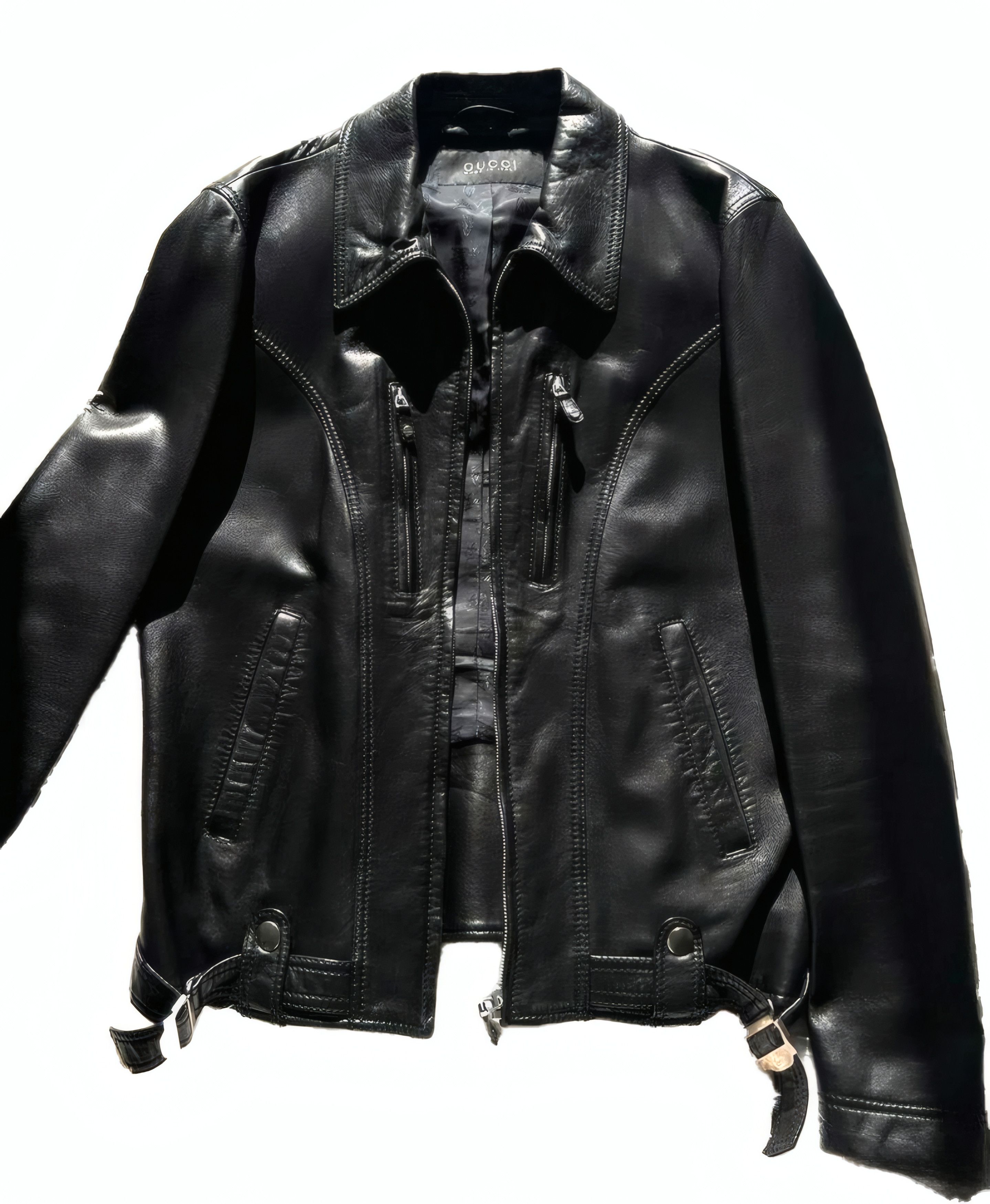 Gucci Black Lambskin Leather Jacket