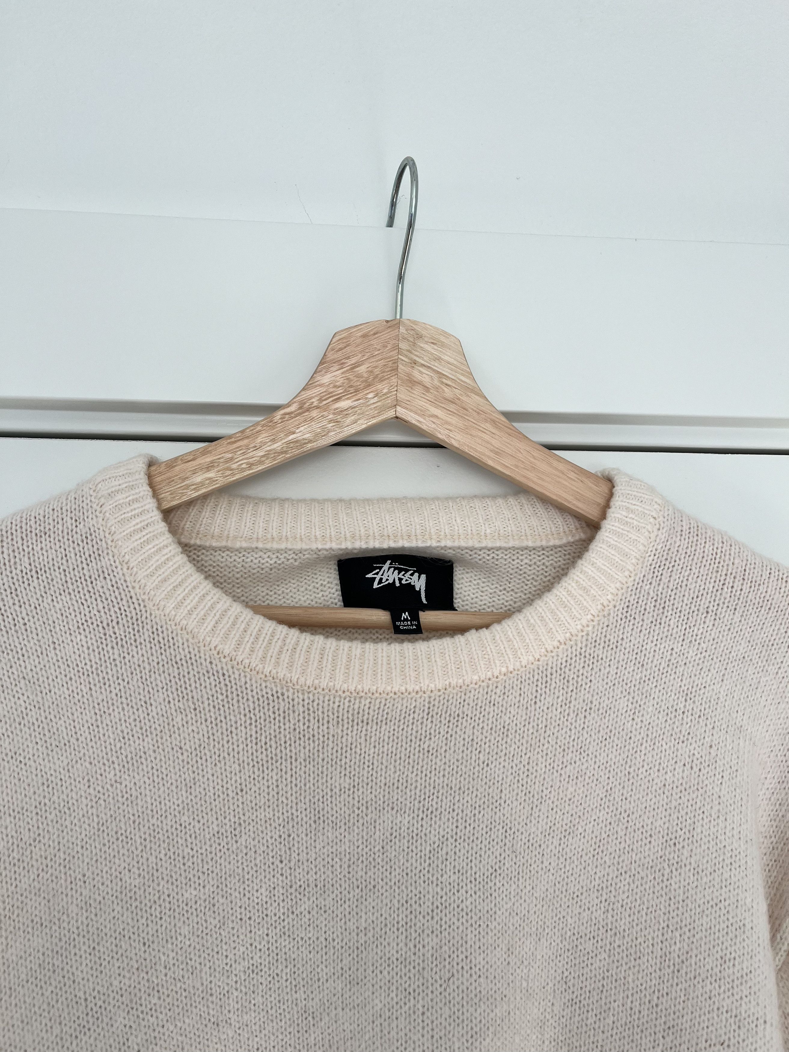 Stussy 8 Ball Spray Sweater Ivory