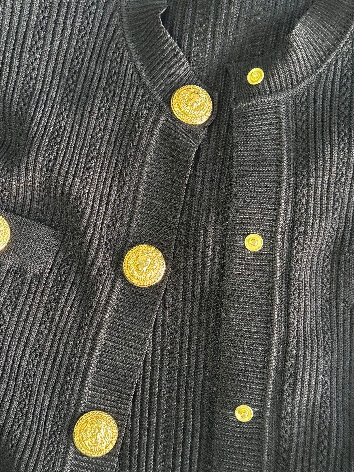 Balmain Balmain Black Knit Cardigan 38 99 New Removable SP Size XS / US 0-2 / IT 36-38 - 3 Thumbnail