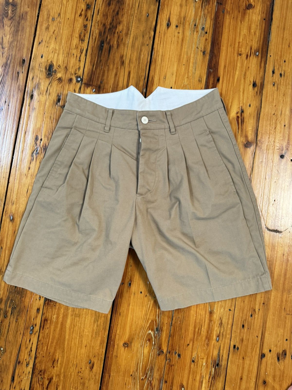 image of Visvim Ss19 Hakama Shorts Khaki Size 1 in Beige, Men's