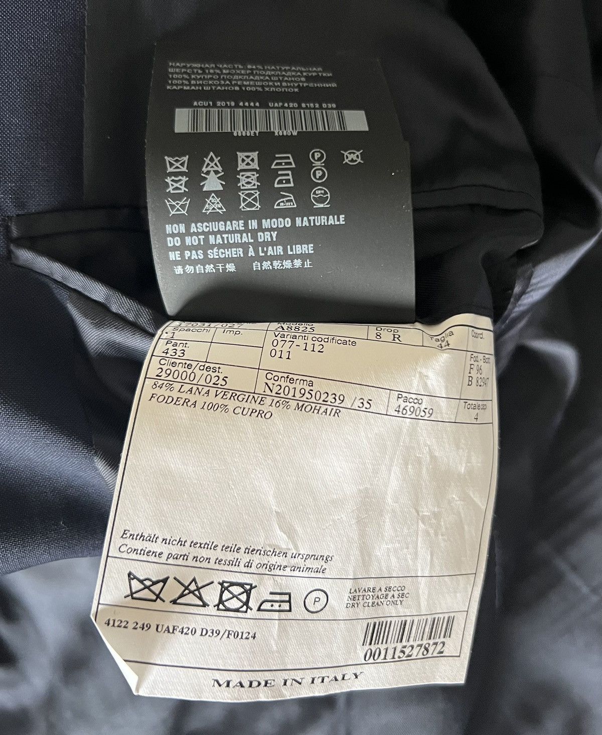Prada Prada Men‘s Navy Suit Size 44R - 9 Thumbnail