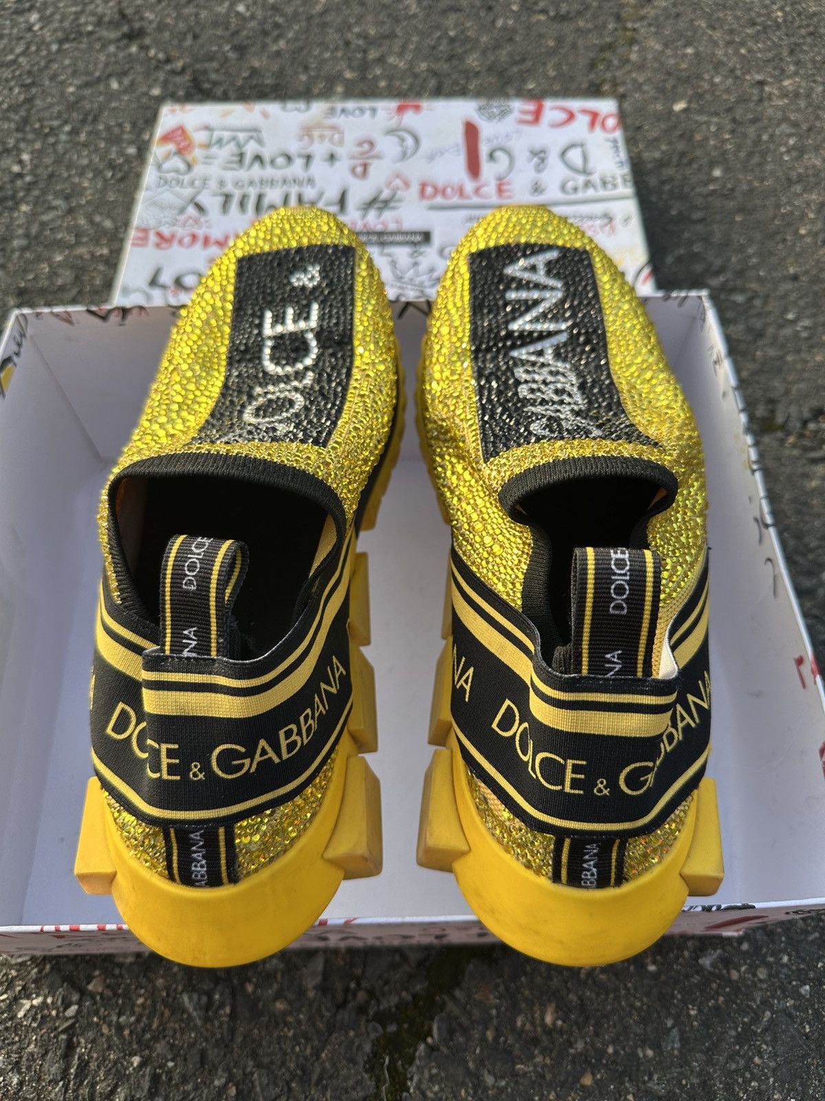 Dolce & Gabbana Dolce Gabbana Sorrento Yellow Rhinestone Size US 11 / EU 44 - 15 Thumbnail