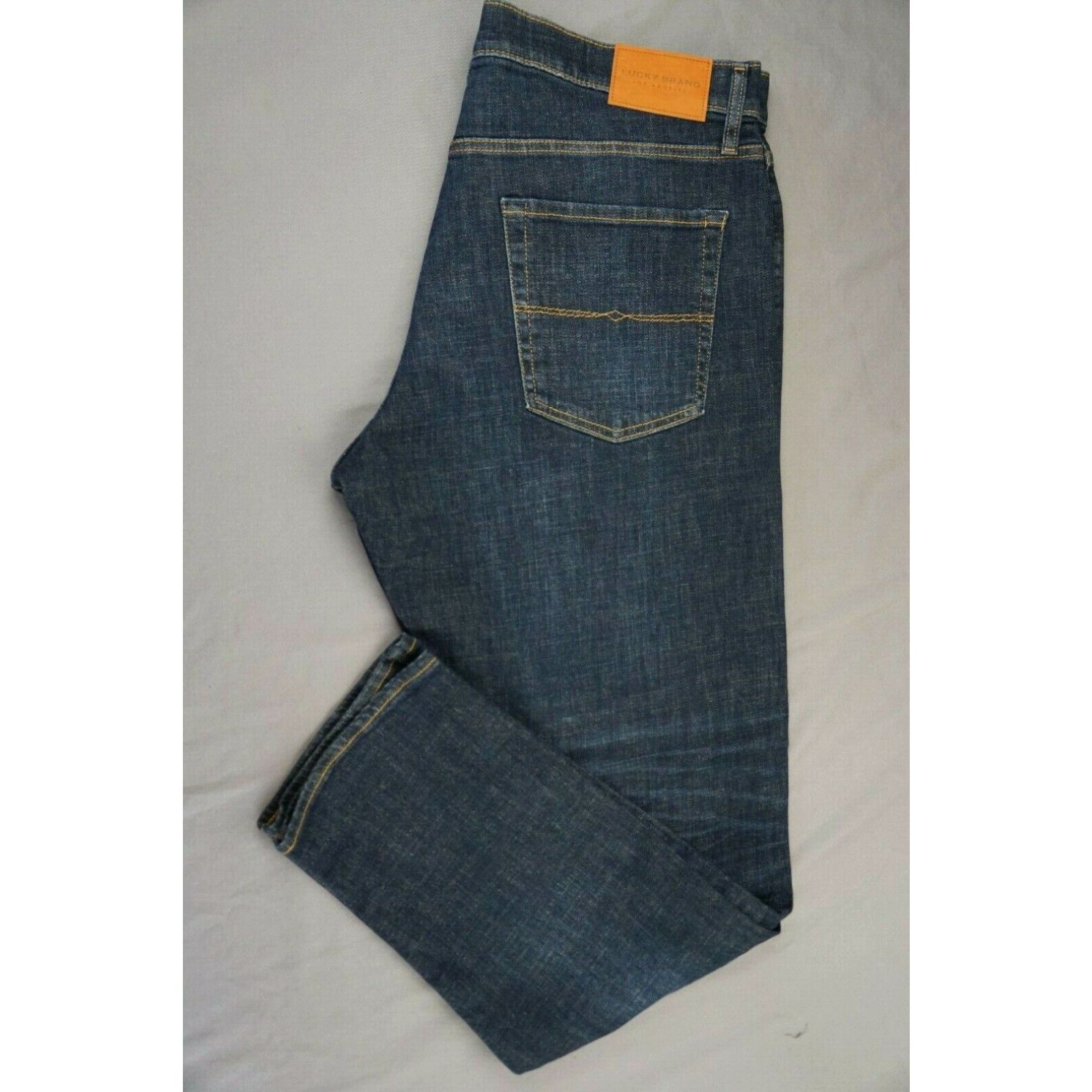 image of Lucky Brand 110 Slim Fit 2-Way Stretch Denim Jeans. Dark Wash, 38X32. NWT $99! in White, Men's