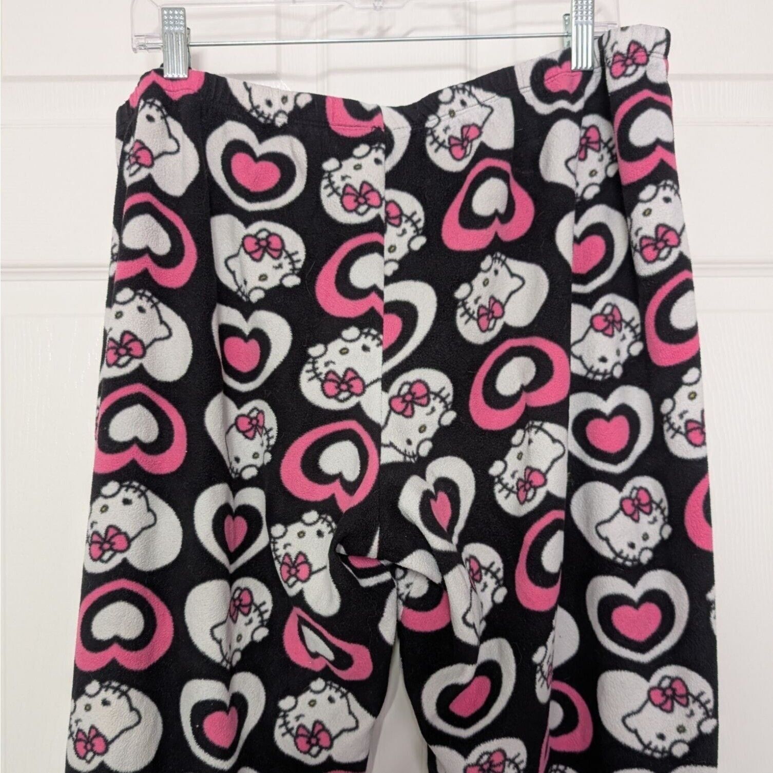 Designer Sanrio Hello Kitty Heart Fleece PJ Pants Womens Size 2X Size 36" / US 14 / IT 50 - 8 Thumbnail