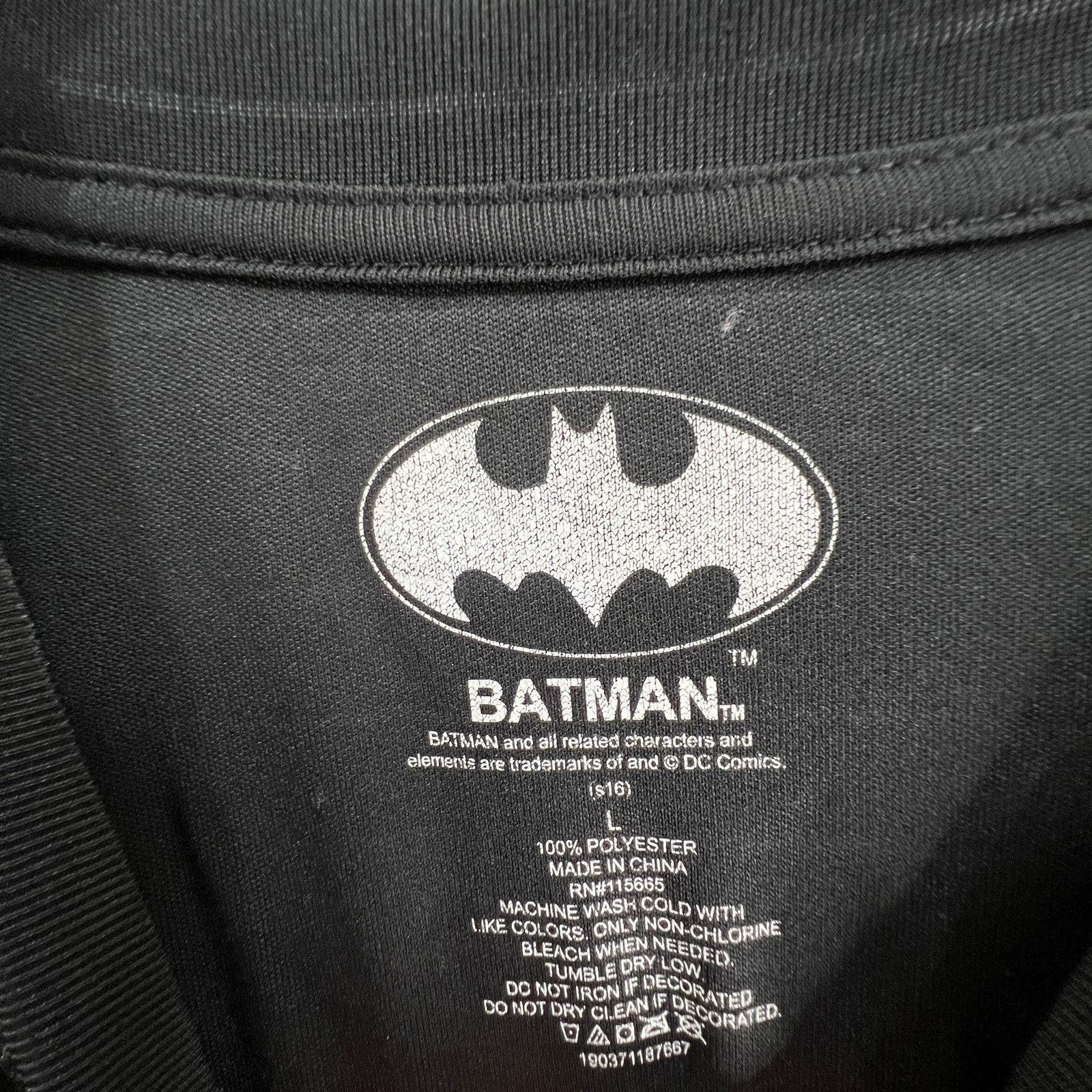 DC Comics Batman Adult Large Black Short Sleeve Casual T Shirt Mens Size US L / EU 52-54 / 3 - 3 Thumbnail