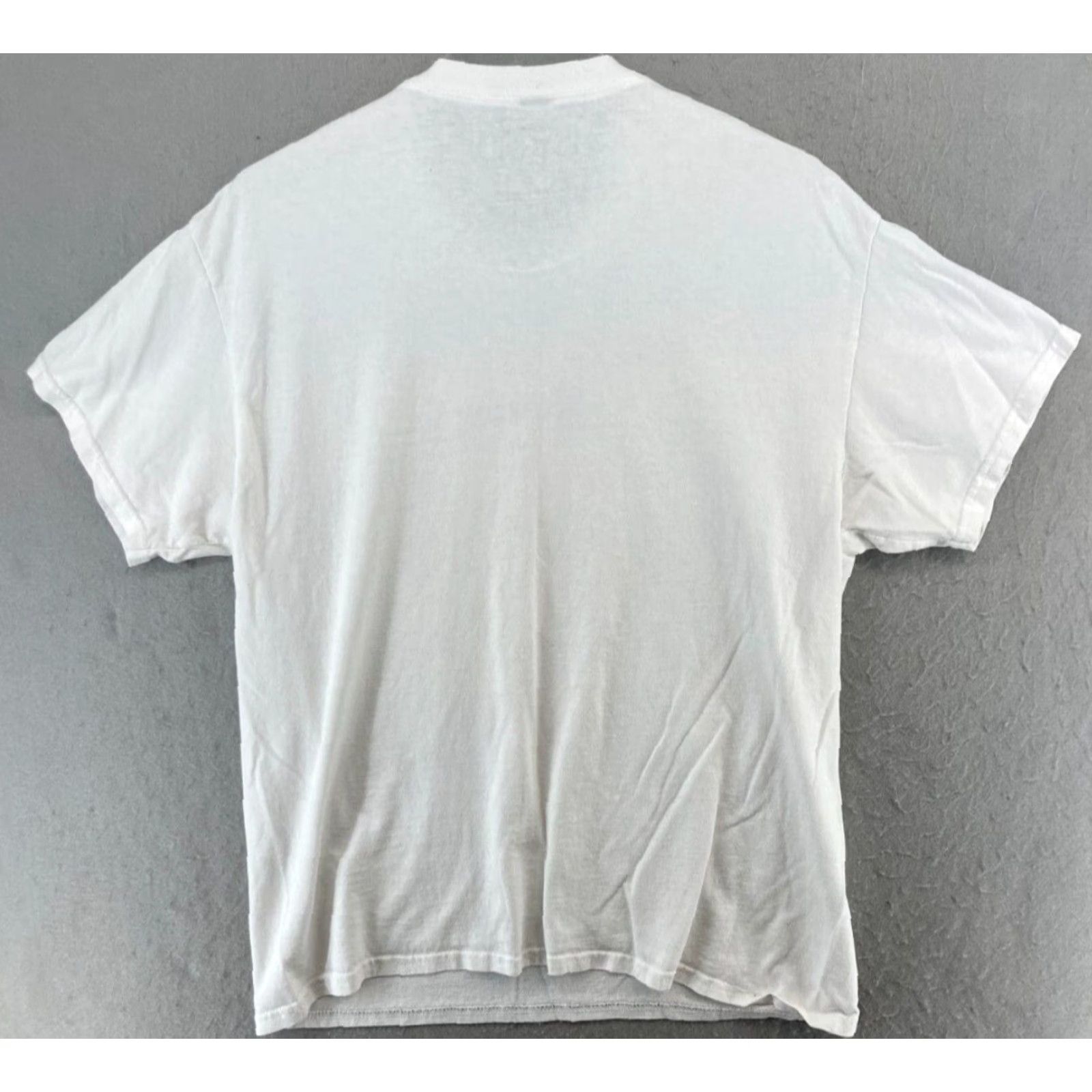 Vintage American Psycho TShirt Mens Large White 90s Graphic Print Crew Neck Cotton Short Sleeve Shirt Men 90s Theme Size US L / EU 52-54 / 3 - 6 Thumbnail