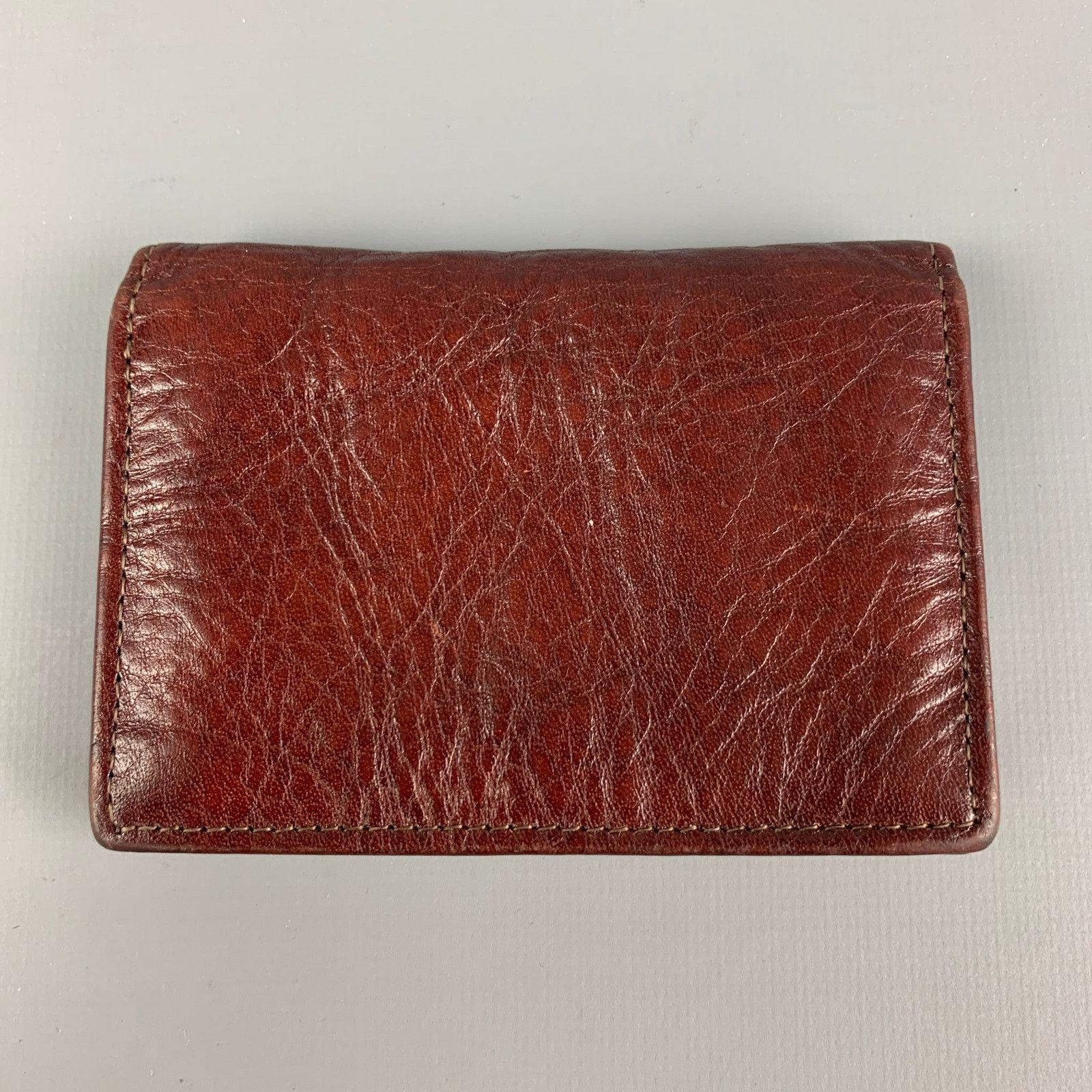 Scully Leather SCULLY Brown Textured Leather Bi-Fold Wallet Size ONE SIZE - 3 Thumbnail
