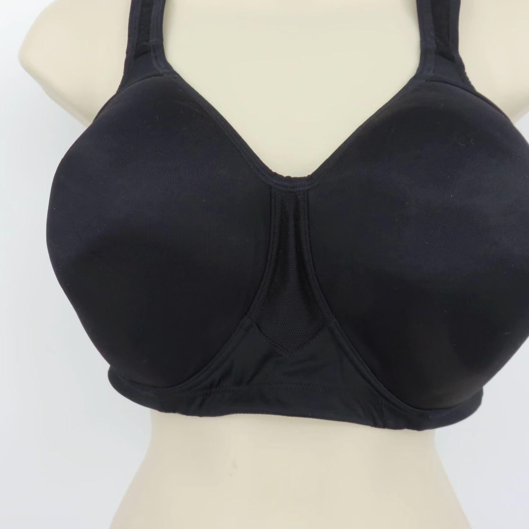 Vintage Vanity Fair Sport Bra 38D Black Wireless Lined Full Figure 71500 Women Size ONE SIZE - 4 Thumbnail