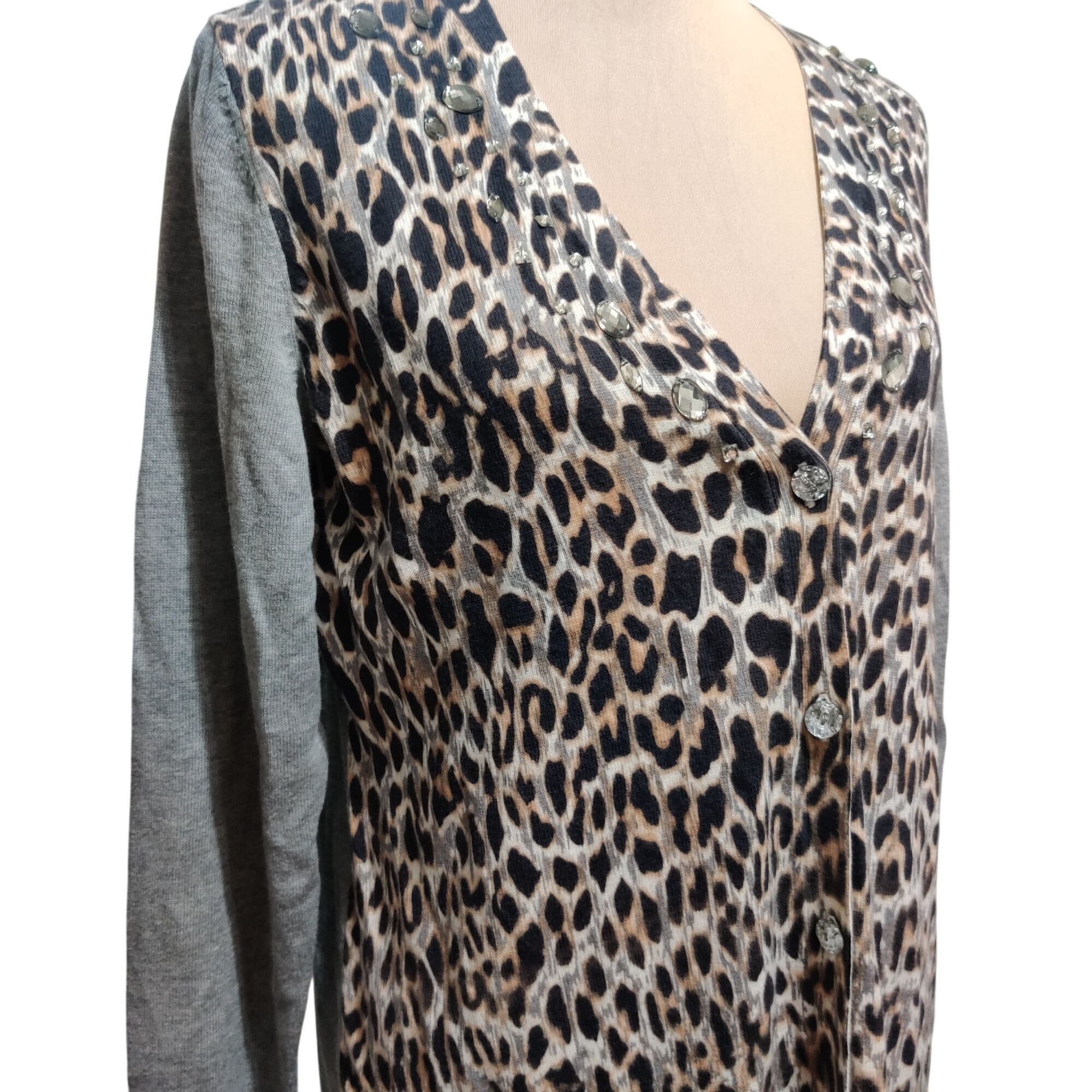 Chicos Chicos 1 M Leopard Print Cardigan Long Sleeve Rhinestone But Size M / US 6-8 / IT 42-44 - 12 Thumbnail