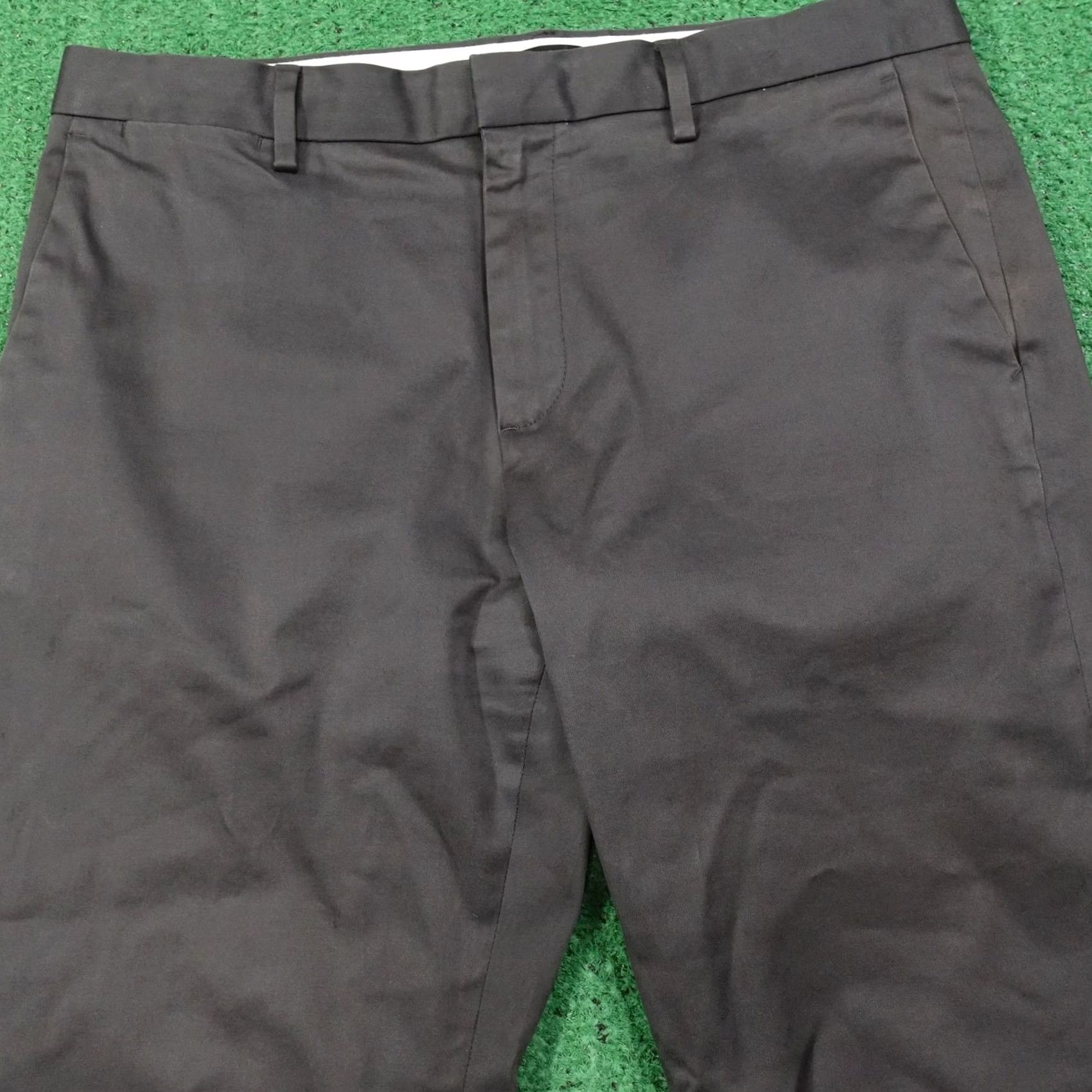 Banana Republic Banana Republic Aiden Slim Fit Chino Pants Mens 36x27 Gray Cotton Polyester Spandex Slim Flat Front Pockets Look Size US 35 - 2 Thumbnail