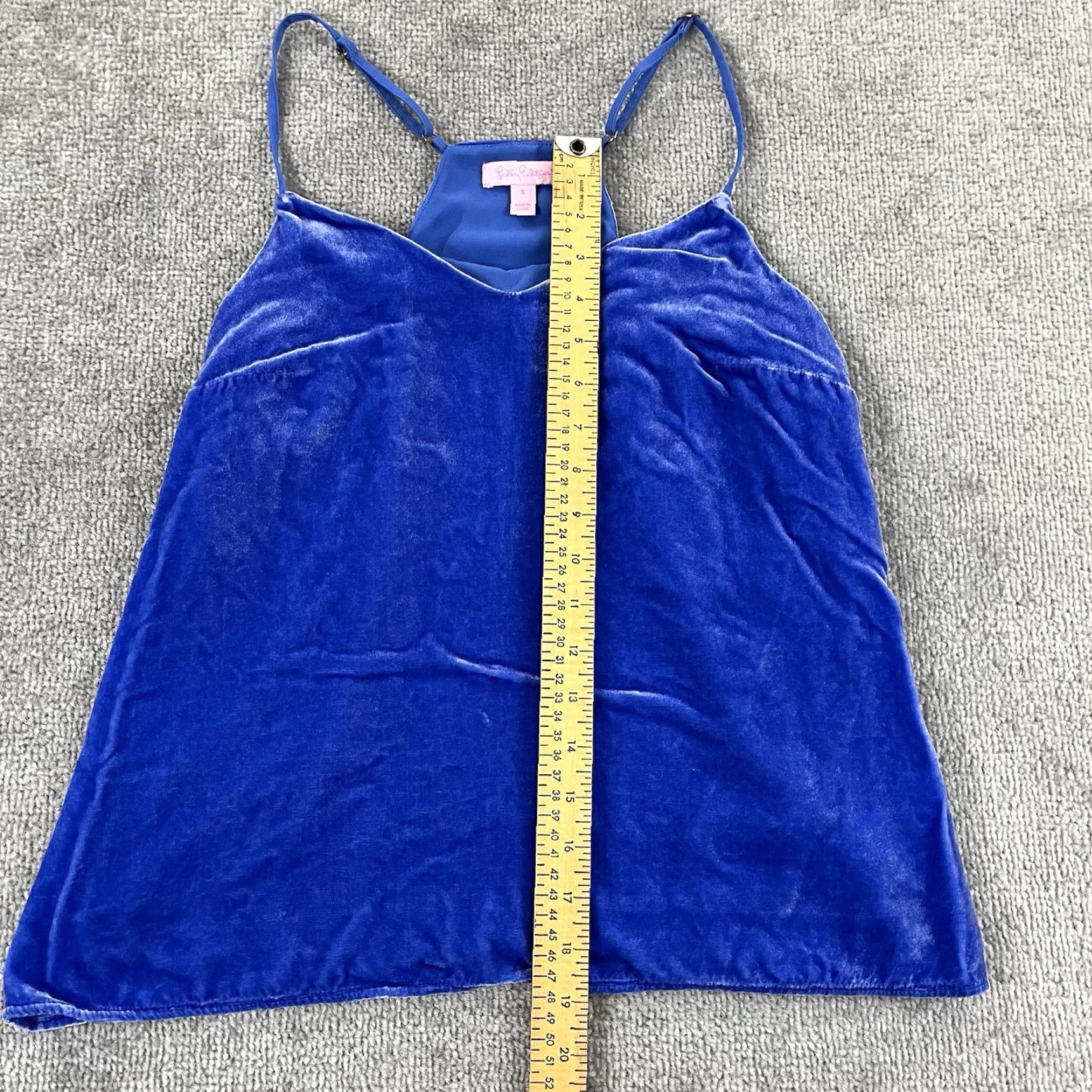 Lilly Pulitzer Lilly Pulitzer Shirt Womens Small Blue Dusk Velvet Top Night Silk Viscose Sleeveless Tank Size S / US 4 / IT 40 - 3 Thumbnail
