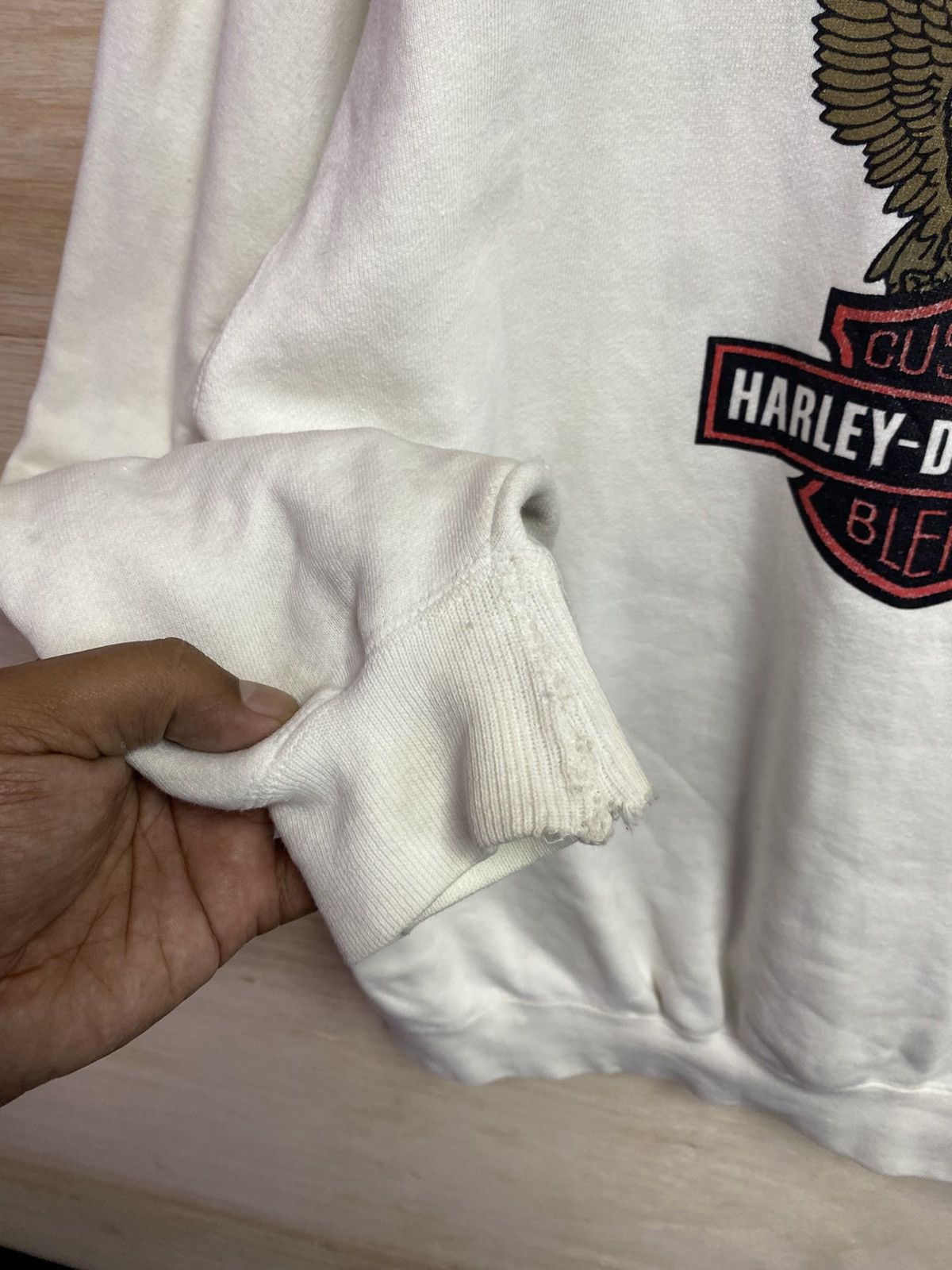 Harley Davidson vintage vintage Harley-Davidson "Custom Blend" sweatshirt Size US XL / EU 56 / 4 - 13 Thumbnail