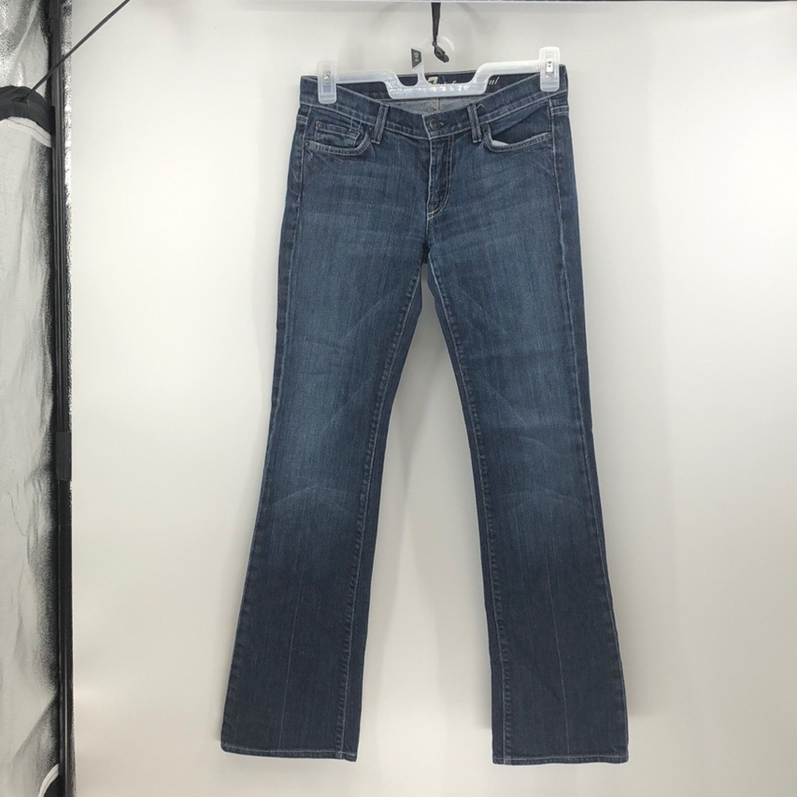 7 For All Mankind 7 for all mankind boot cut jean dark wash Y2K Low rise 29 Size 29" - 1 Thumbnail