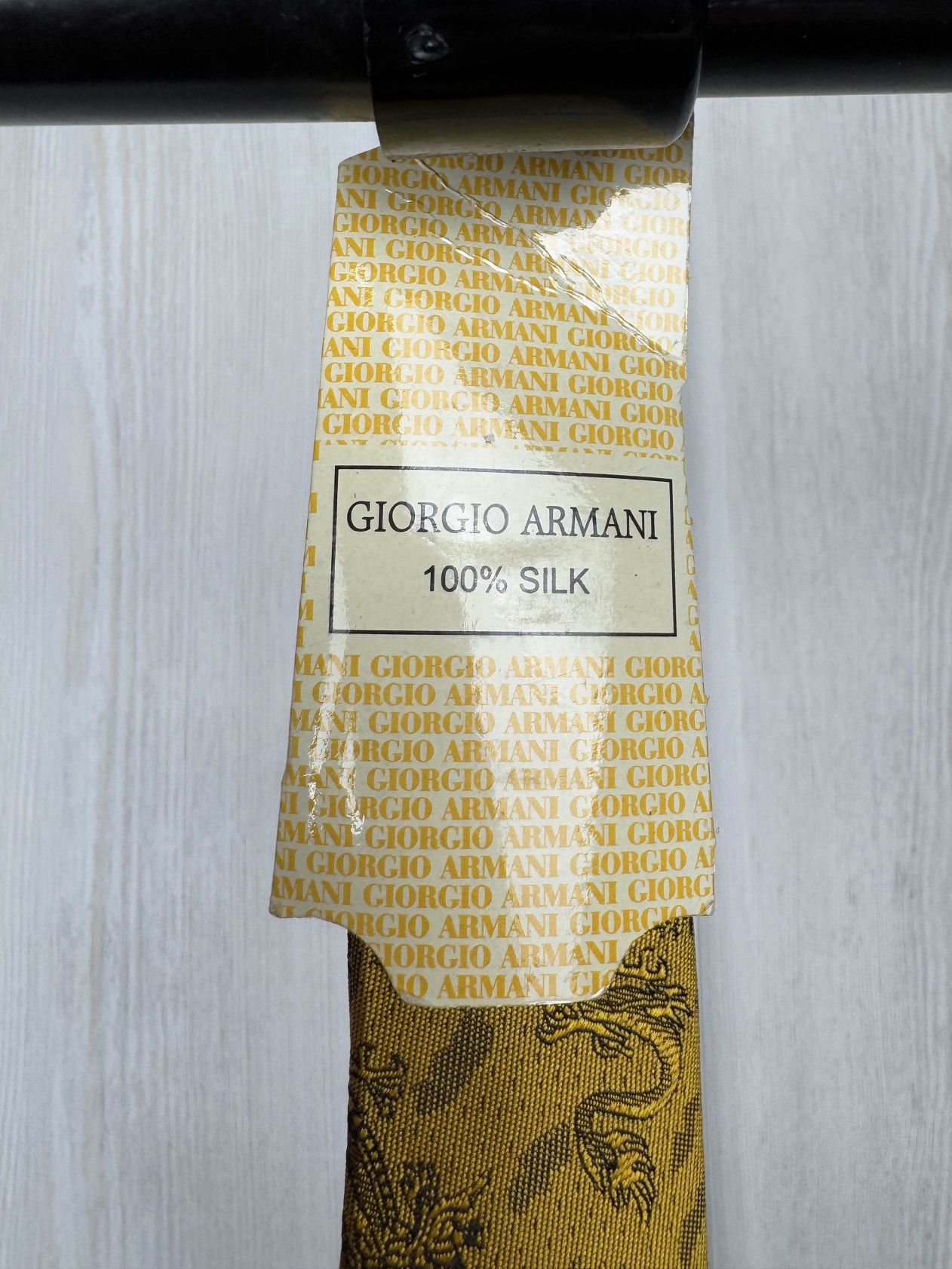 Giorgio Armani Giorgio Armani 100% silk hand made japanese dragon necktie Size ONE SIZE - 3 Thumbnail