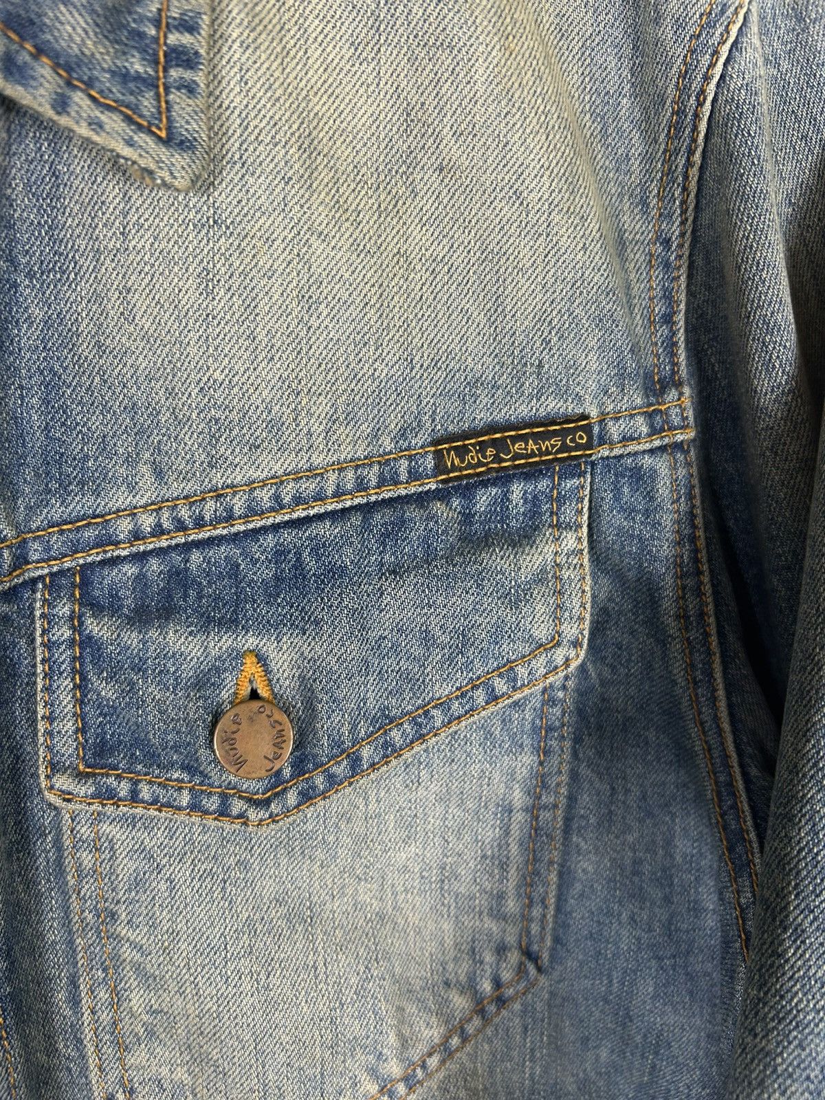 Nudie Jeans Nudie Jeans Organic Denim Jacket Men’s Blue Trucker Jacket Size US M / EU 48-50 / 2 - 9 Thumbnail