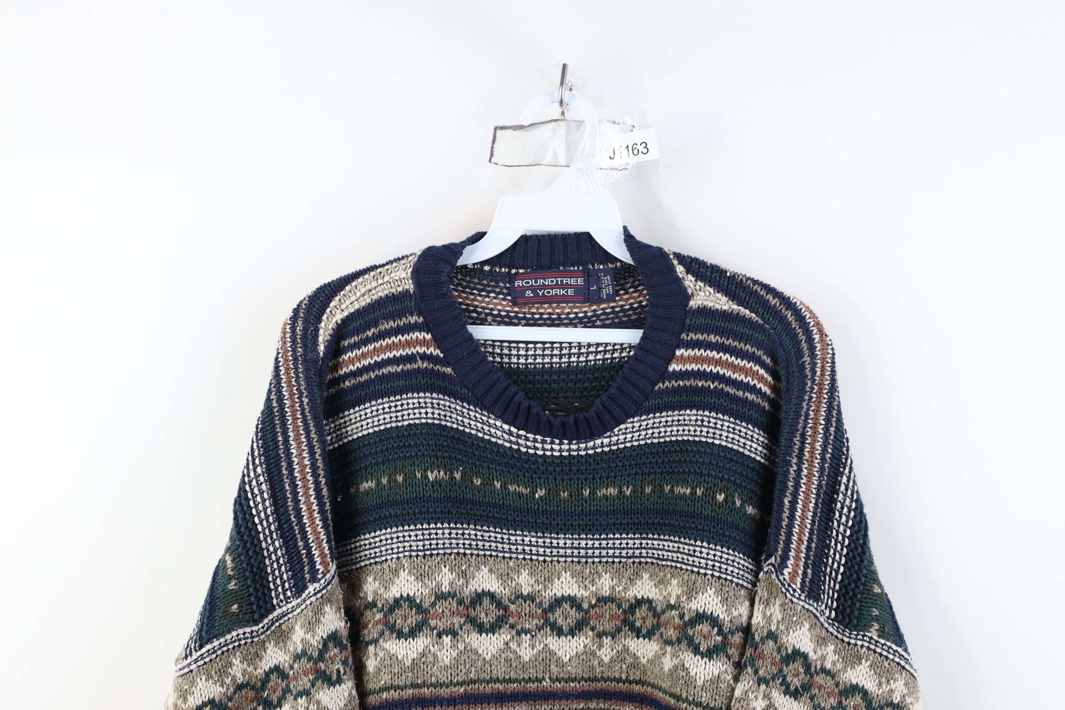 Vintage Vintage 90s Streetwear Fair Isle Knit Crewneck Sweater USA Size US L / EU 52-54 / 3 - 2 Thumbnail
