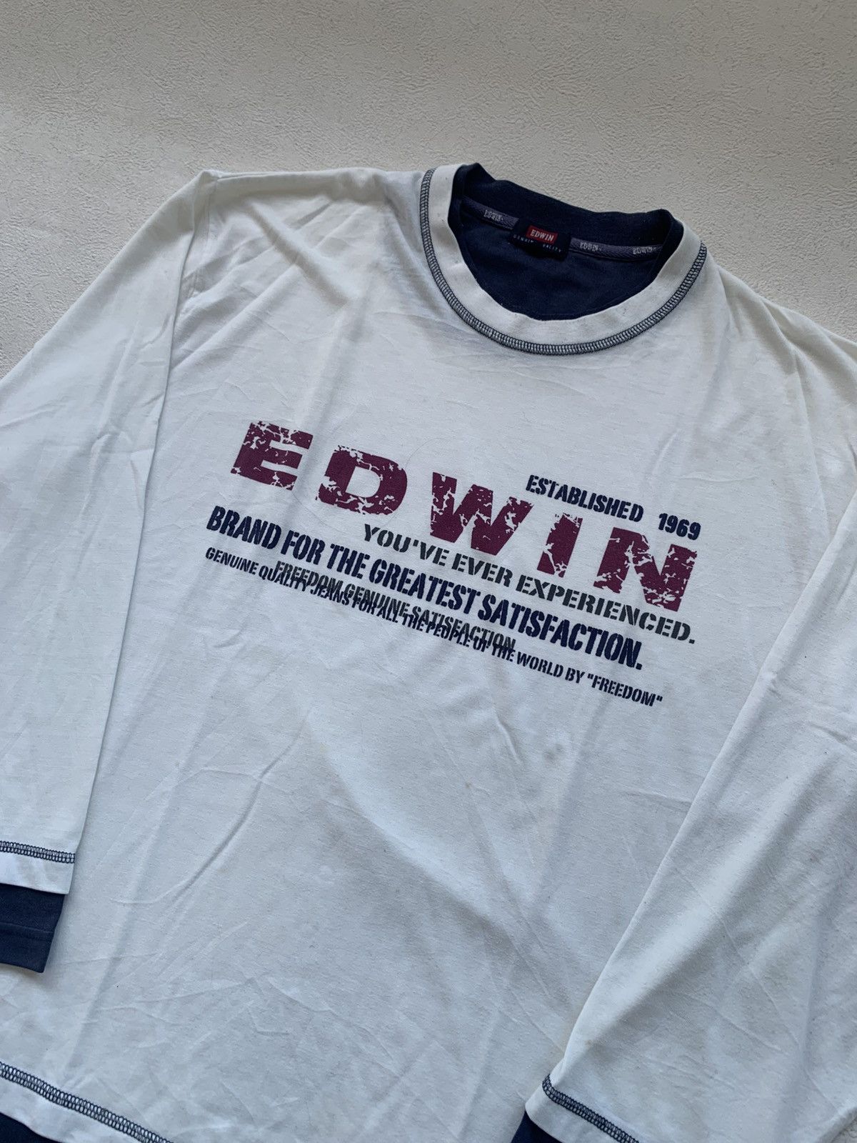 Japanese Brand 2000s japanese archive edwin y2k longsleeve tee Size US L / EU 52-54 / 3 - 1 Thumbnail