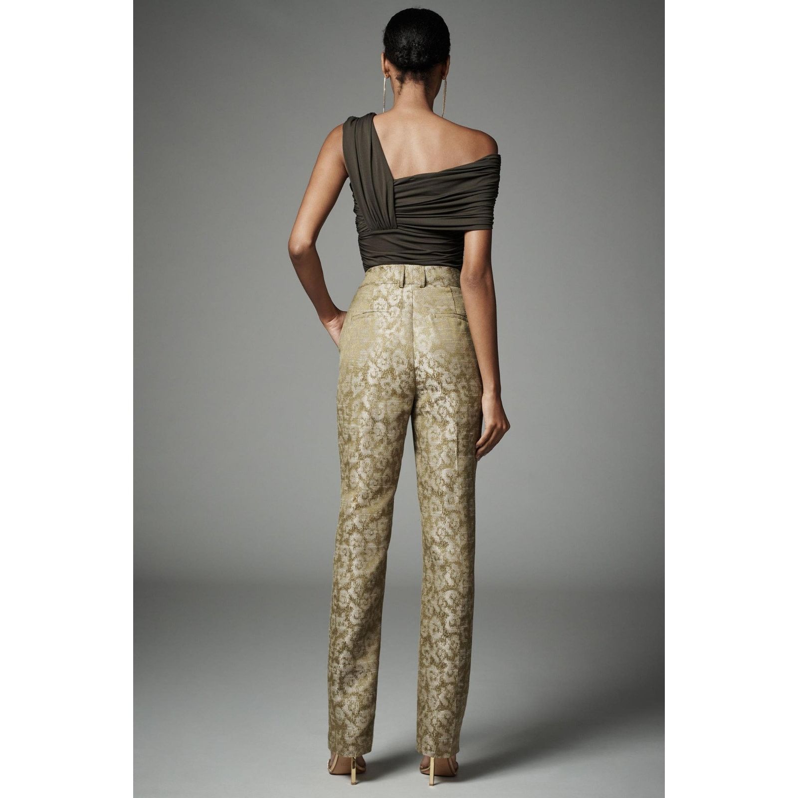 Anthropologie × Scotch & Soda New Robyn Relaxed Tapered Pants $168 SIZE 28 Green Size 28" / US 6 / IT 42 - 4 Thumbnail