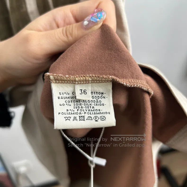 Hermes Hermes Khaki Printed Short Sleeve Size XS / US 0-2 / IT 36-38 - 4 Thumbnail