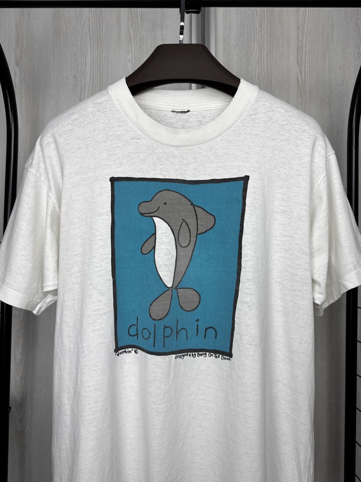 Vintage Dolphin by Bang on the door vintage 80s 90s USA made tee Size US XL / EU 56 / 4 - 3 Thumbnail