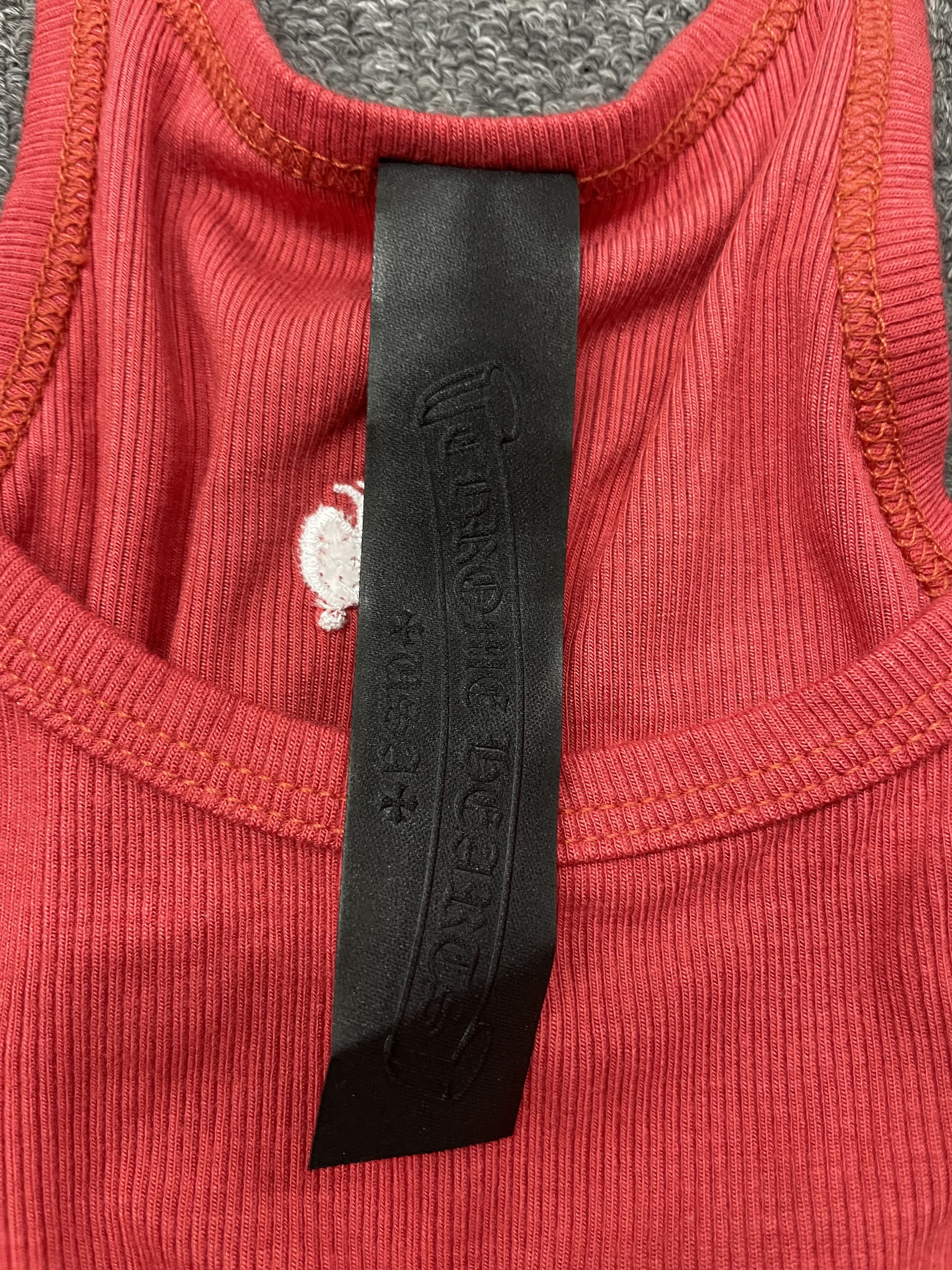 Chrome Hearts Chrome Hearts Bad Seed CH Embroidered Red Mini Rib Tank Top Size M / US 6-8 / IT 42-44 - 4 Thumbnail