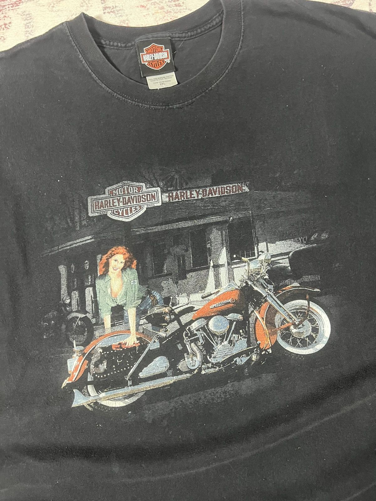 Harley Davidson Vintage Y2K Faded Virginia Beach Harley Davidson Biker Tee Size US XXL / EU 58 / 5 - 3 Thumbnail
