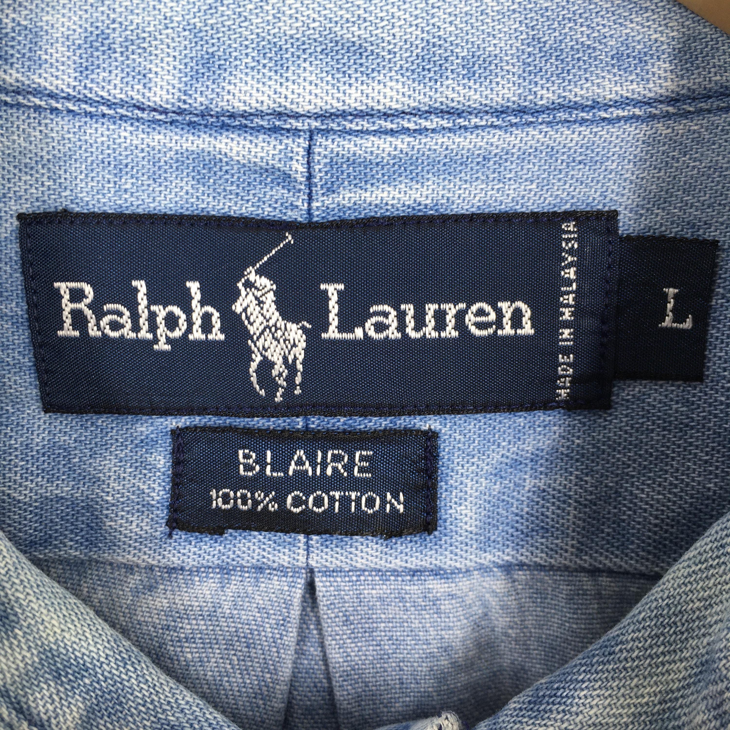 Polo Ralph Lauren Vintage Ralph Lauren Blue Blaire Button Up Shirt Large Size US L / EU 52-54 / 3 - 5 Thumbnail