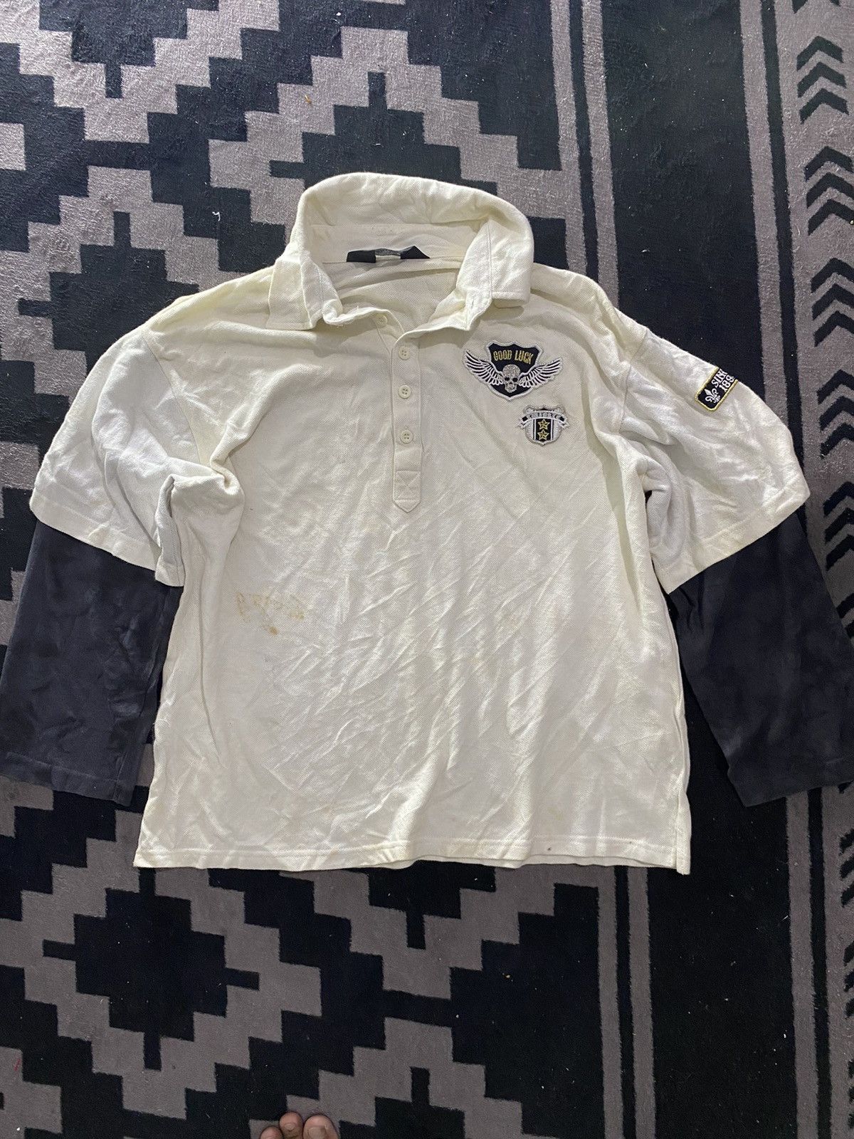 If Six Was Nine × Japanese Brand × Le Grande Bleu (L.G.B.) Vintage beaumere double layers poloshirt Size US M / EU 48-50 / 2 - 1 Thumbnail