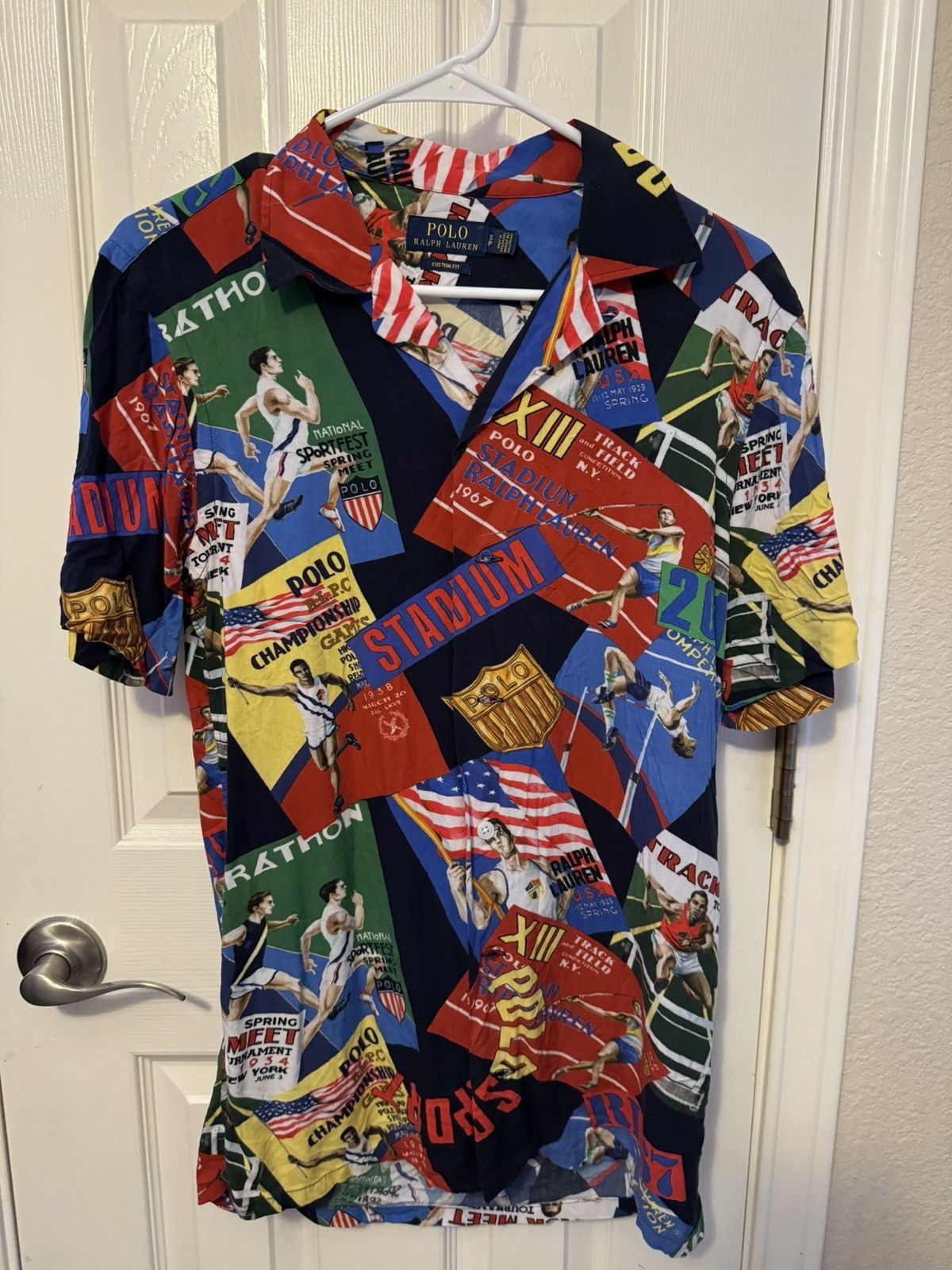 image of Polo Ralph Lauren x Ralph Lauren Ralph Laurent Olympics Shirt in Red, Men's (Size Small)