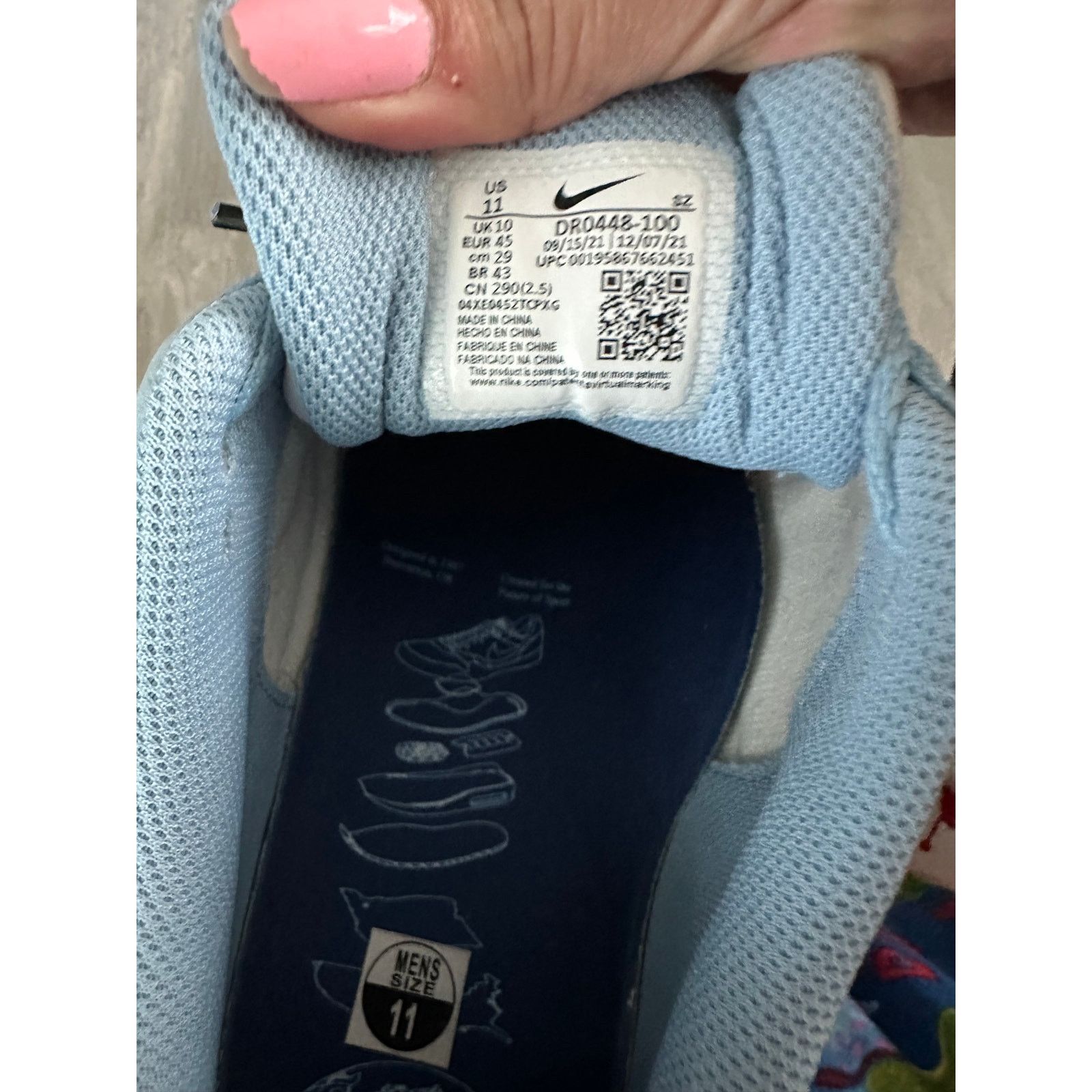Nike Men’s Nike Air Max 1 Premium Blueprint size 11 USED Size US 11 / EU 44 - 4 Thumbnail