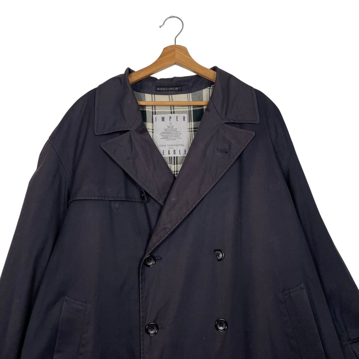 Yohji Yamamoto Yohji Yamamoto Homme Imper Meable Double Breasted Coat Size US M / EU 48-50 / 2 - 2 Thumbnail