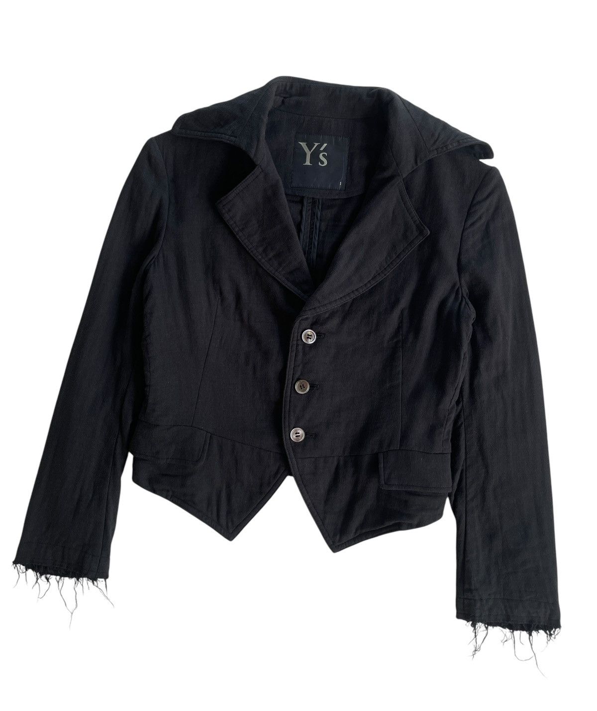 Yohji Yamamoto AW2012 Yohji Yamamoto Y's Distressed Cropped Jacket Size XS / US 0-2 / IT 36-38 - 3 Thumbnail