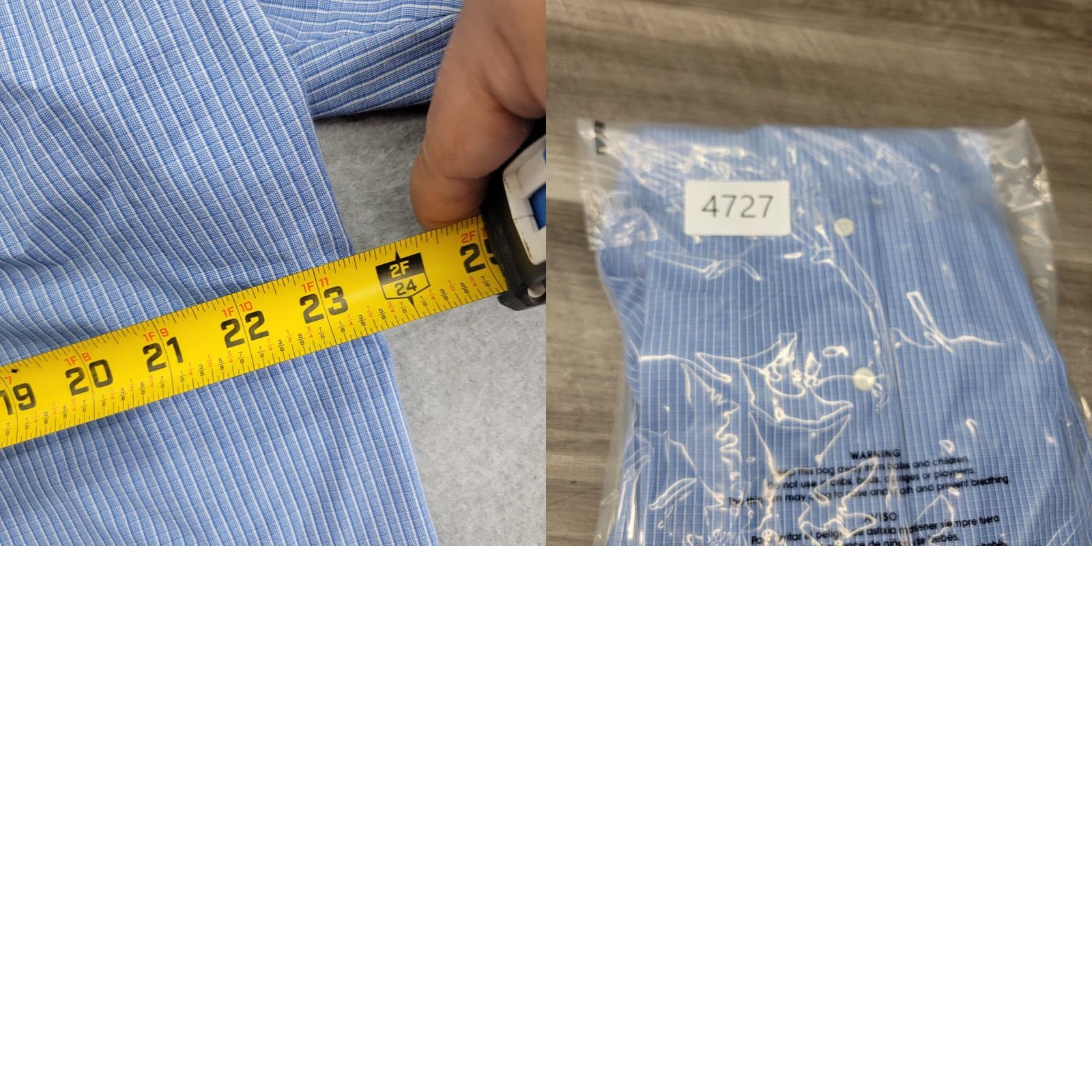 Van Heusen Van Heusen Shirt Mens XL Blue Broadcloth Button Front Wrinkle Free Regular Fit Size US XL / EU 56 / 4 - 8 Thumbnail