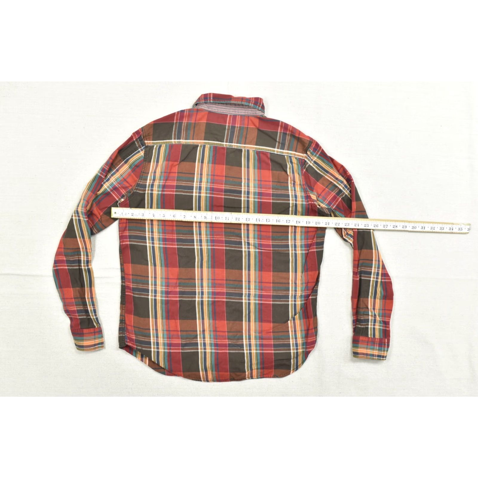 Vintage Heritage 1981 Mens Shirt Plaid Western Snap Button Long Sleeve Collared Cotton Red Brown M Size US M / EU 48-50 / 2 - 3 Thumbnail